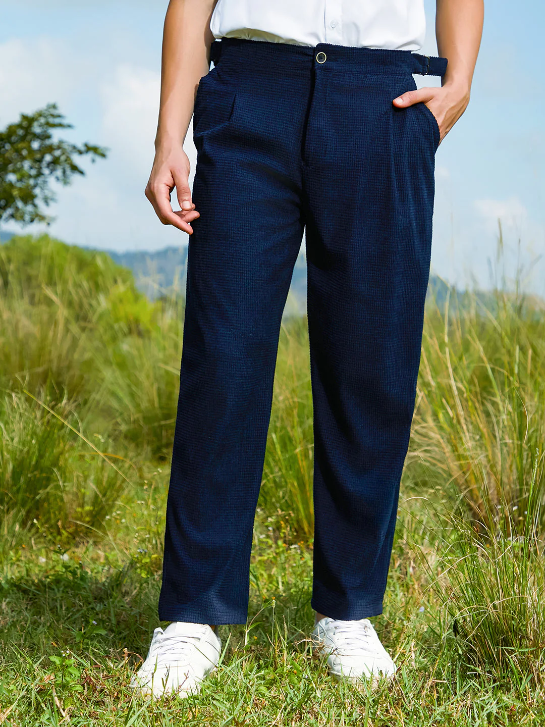 Tailored Waffle Trousers - Image 2