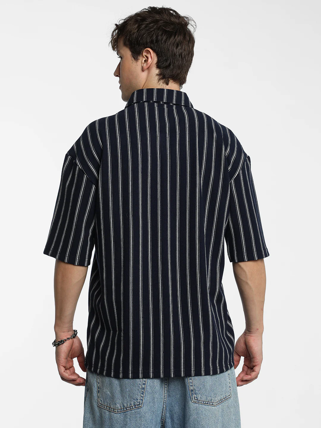 Utility Halo-Stripe Oversized Shirt - Image 11