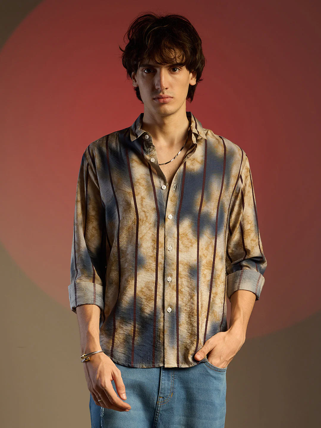 Tie-Dye Striped Shirt - Image 2