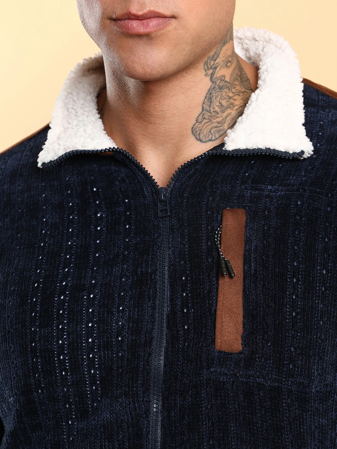 Zip-Front Cable Knit Jacket - Image 7