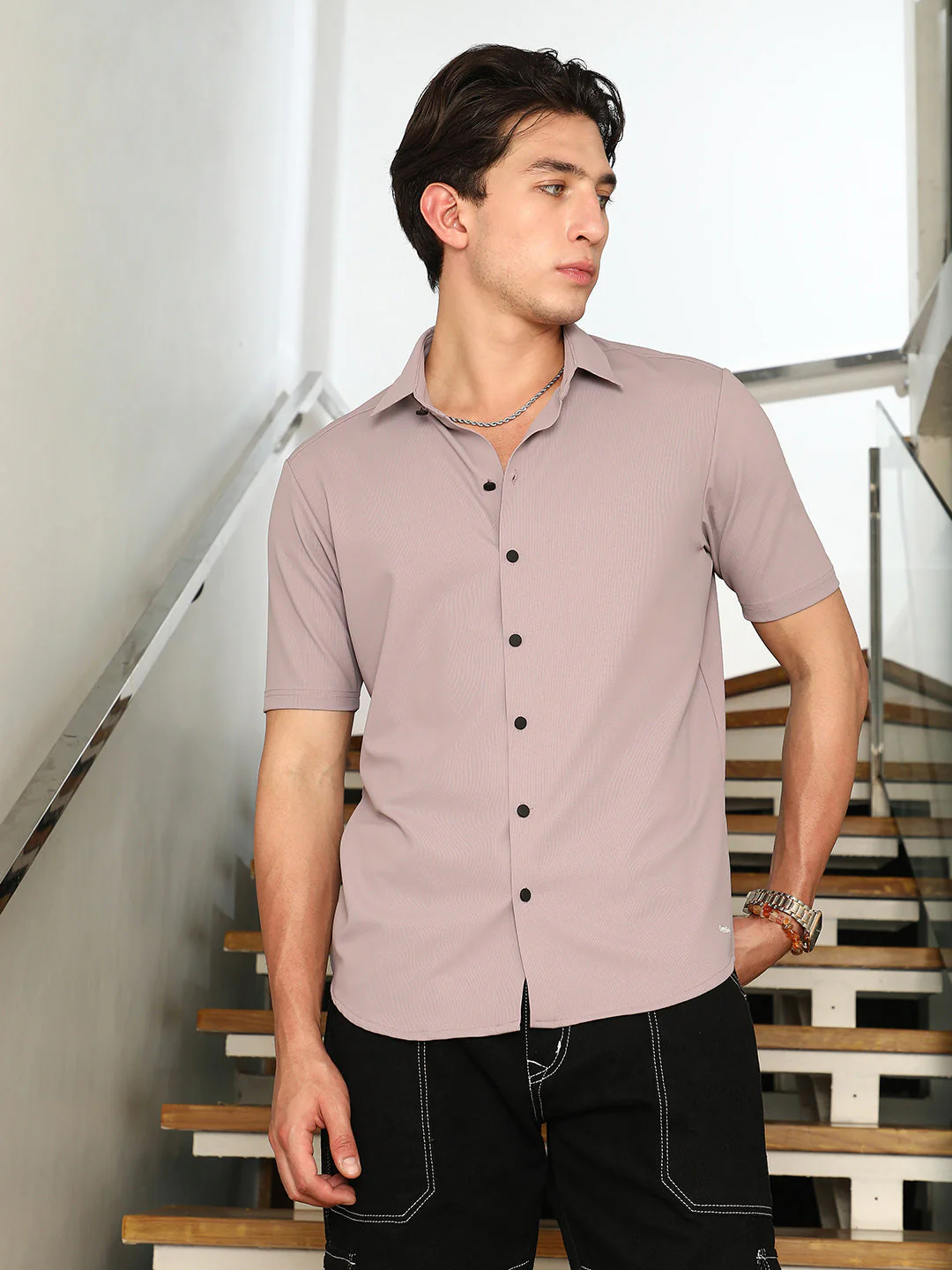 Seamless Waffle-Knit Shirt - Image 2