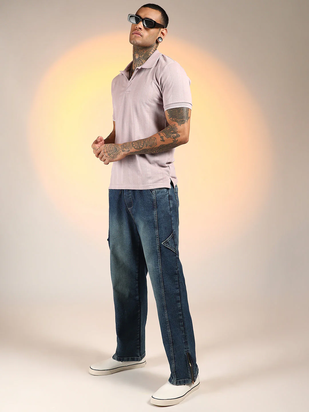 Lined-Knit Polo T-Shirt - Image 7