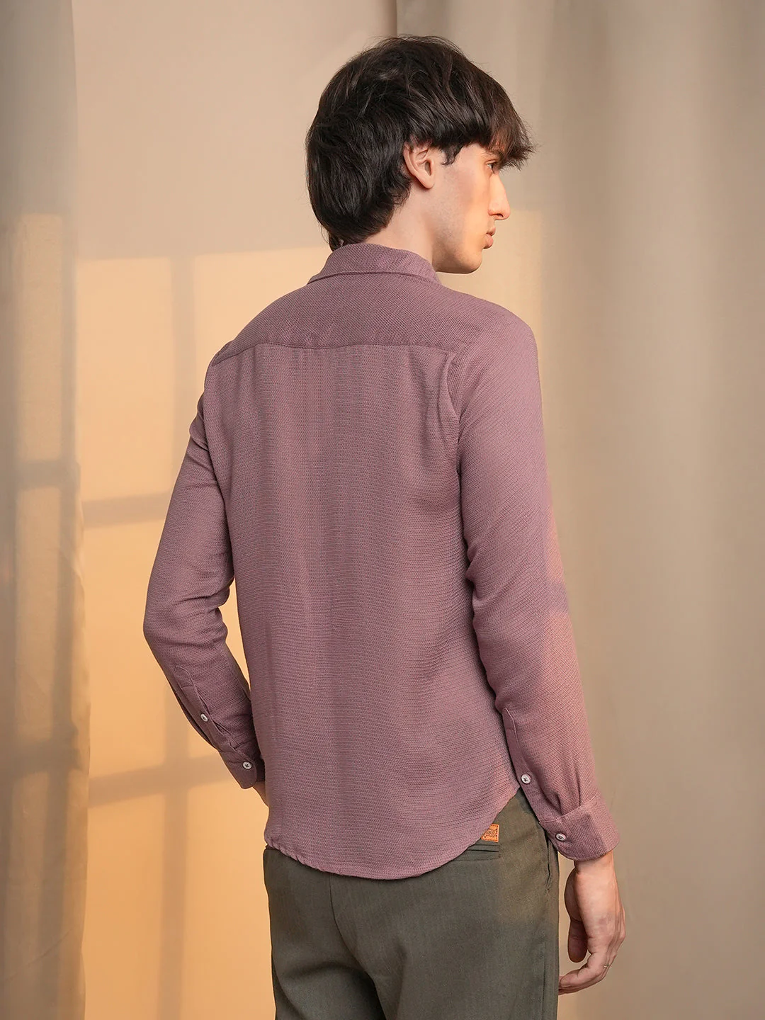 Woven-Textured Shirt - Image 4