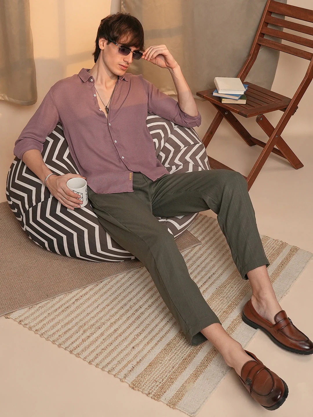 Woven-Textured Shirt - Image 6