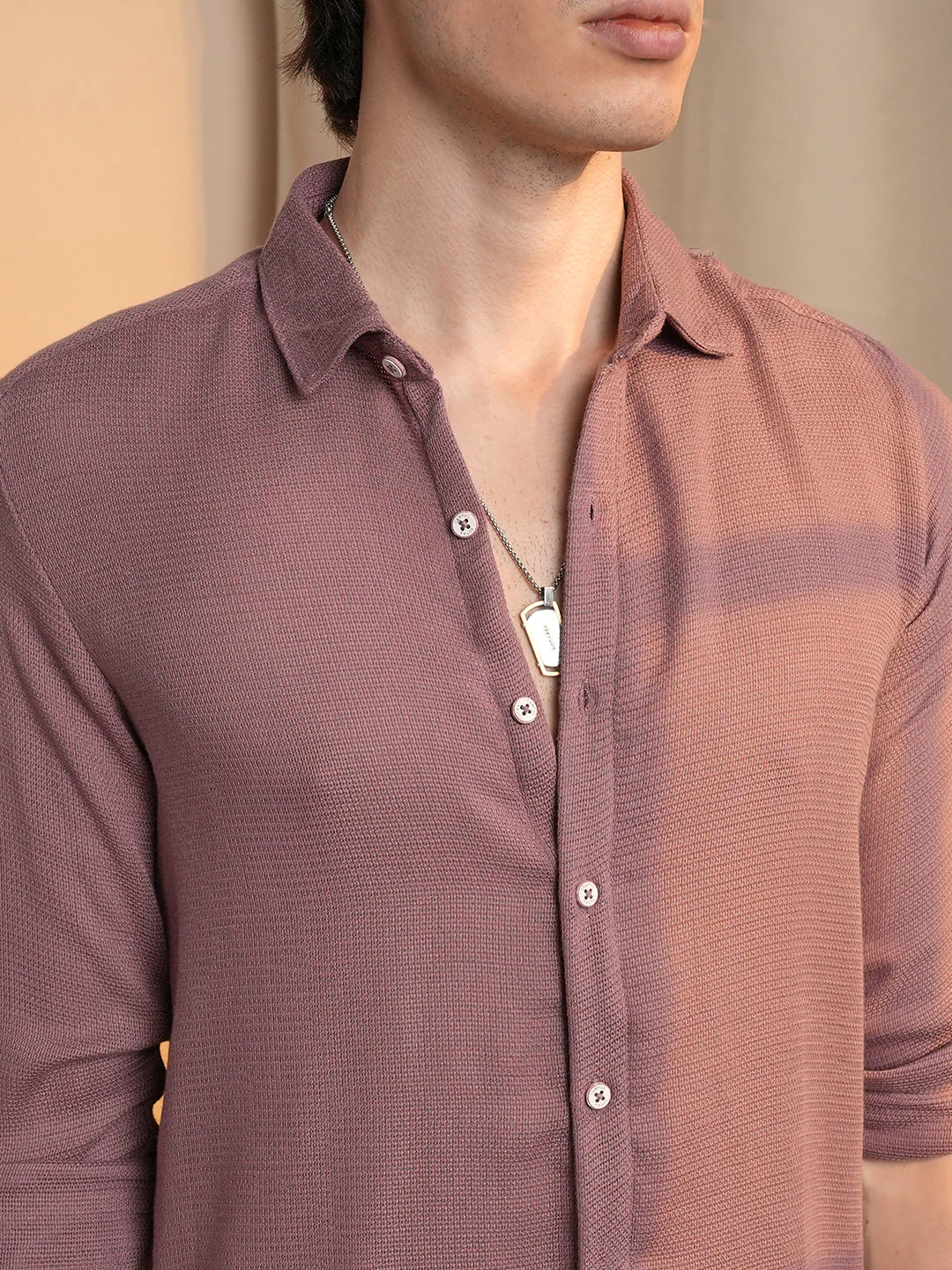 Woven-Textured Shirt - Image 7