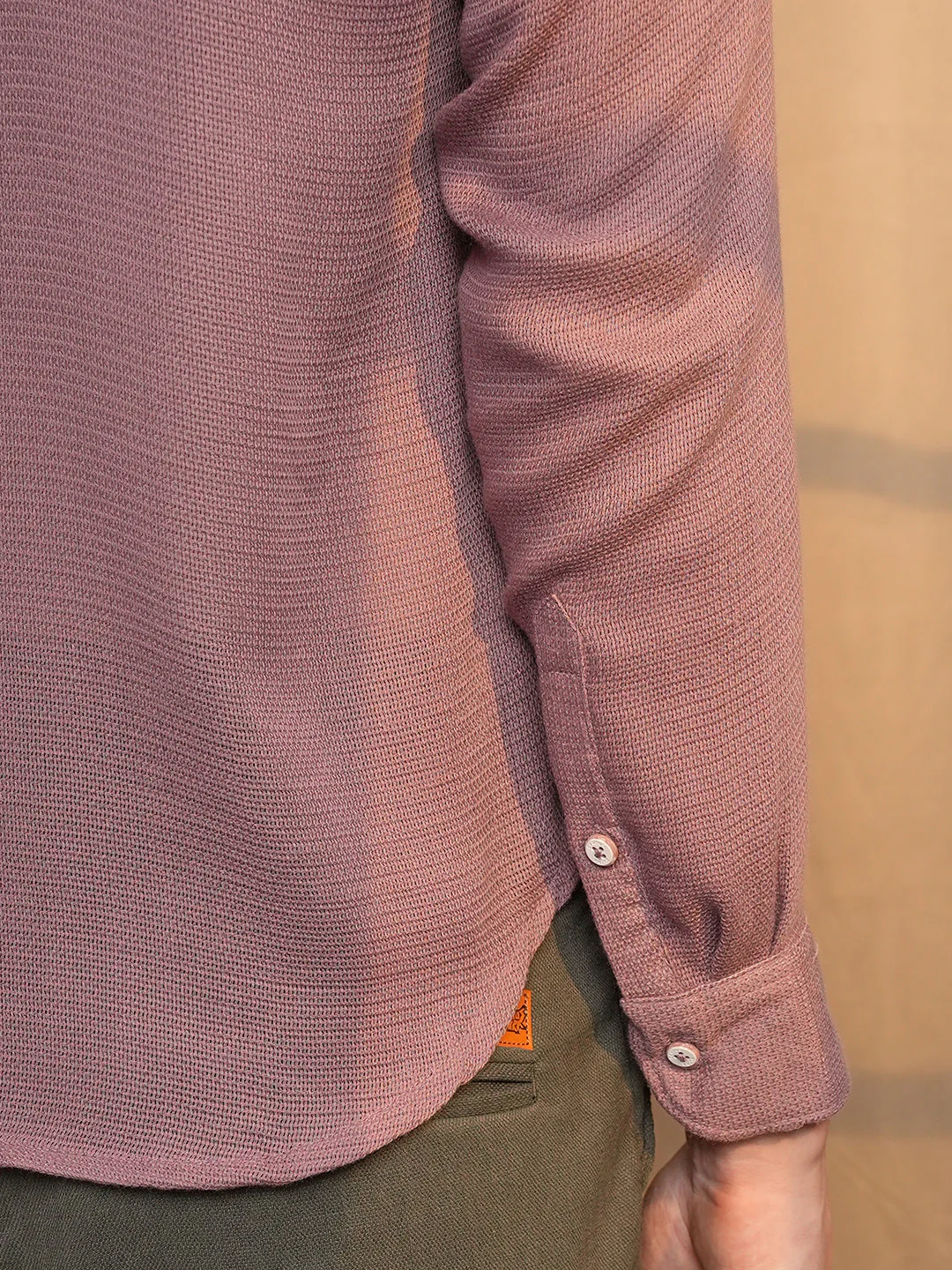 Woven-Textured Shirt - Image 8