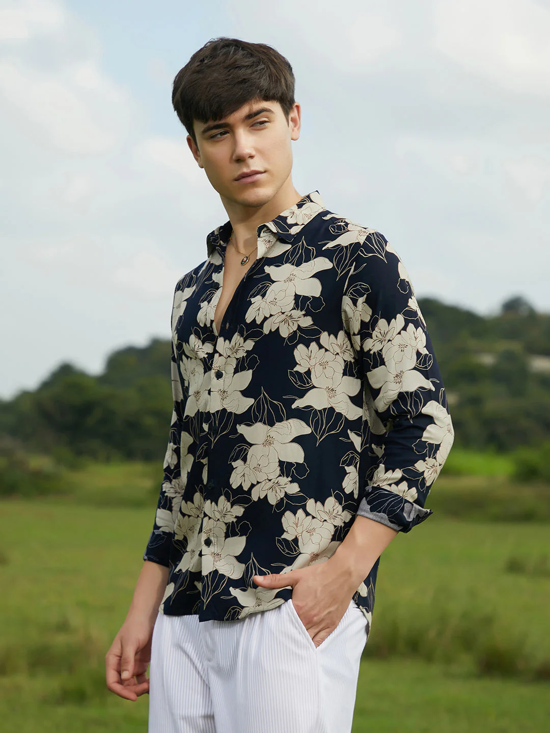 Botanical Imprint Shirt - Image 3
