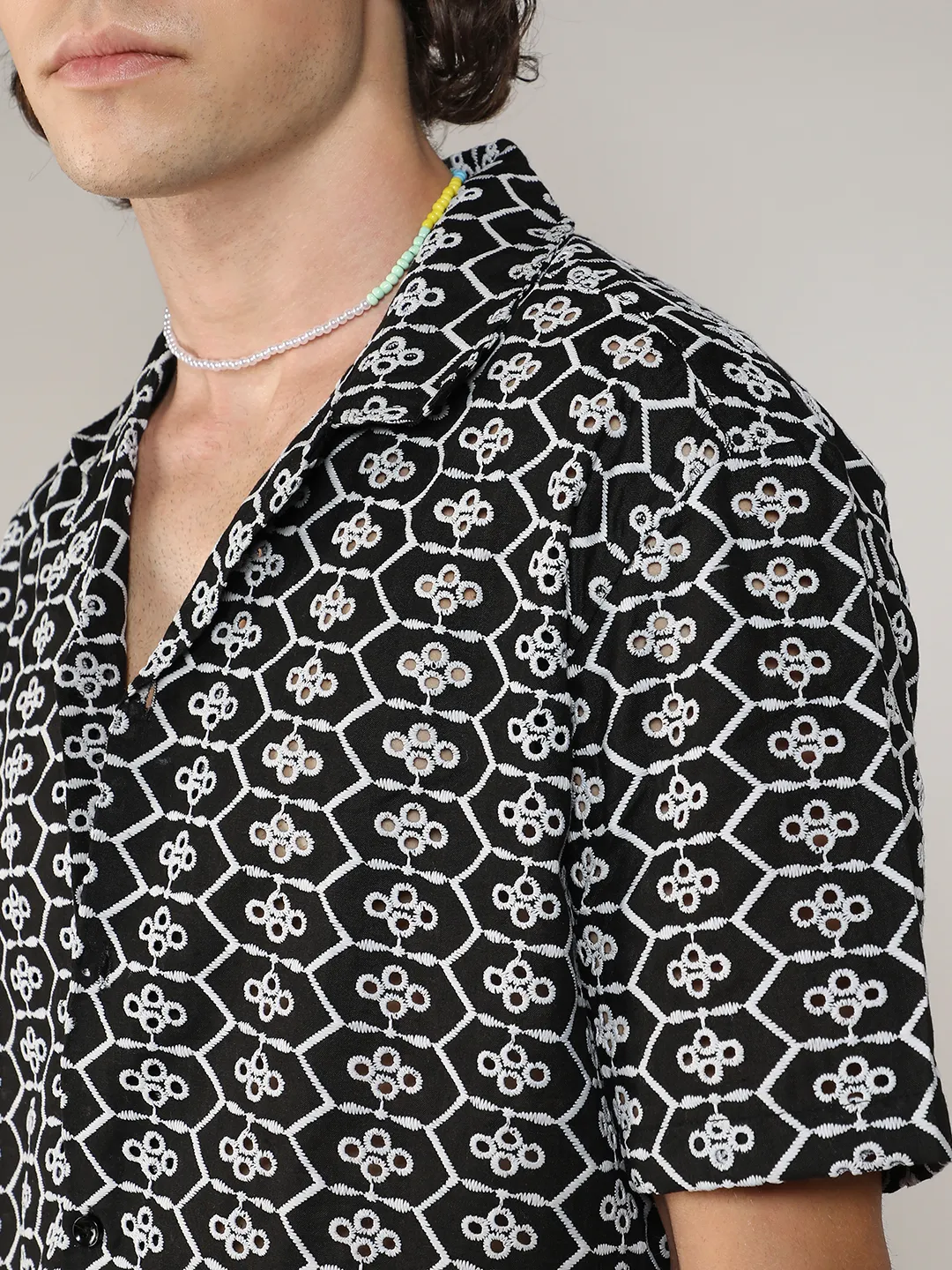 Embroidered Geometric Shirt - Image 11
