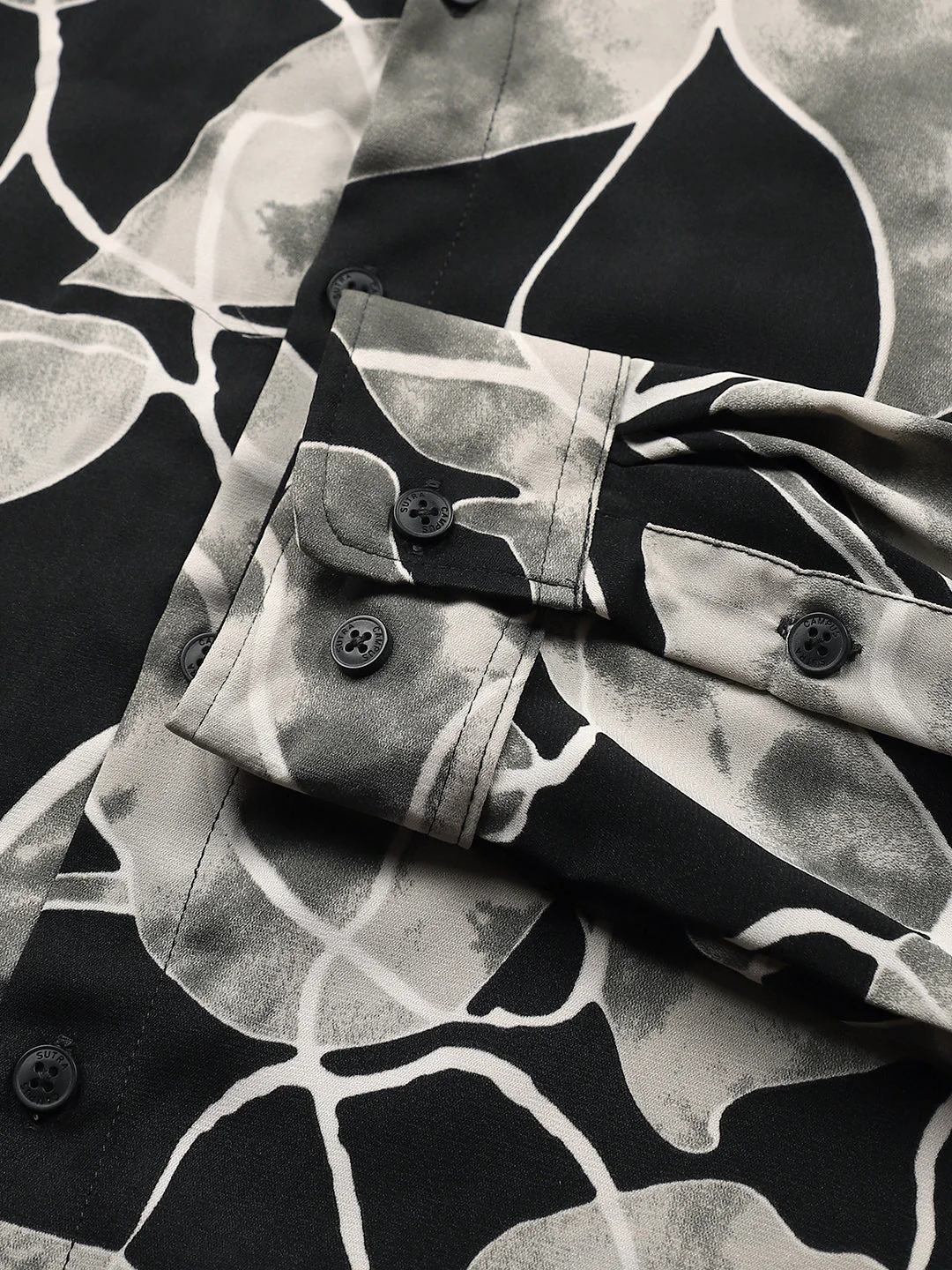 Artistic-Foliage Lined Imrprint Shirt - Image 9