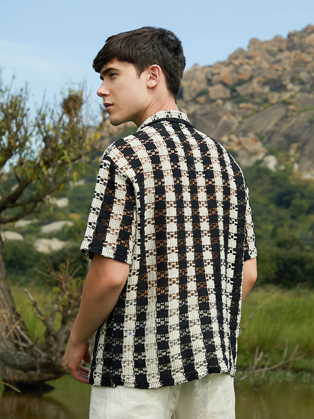 Track-Stripe Oversized Polo T-Shirt - Image 4