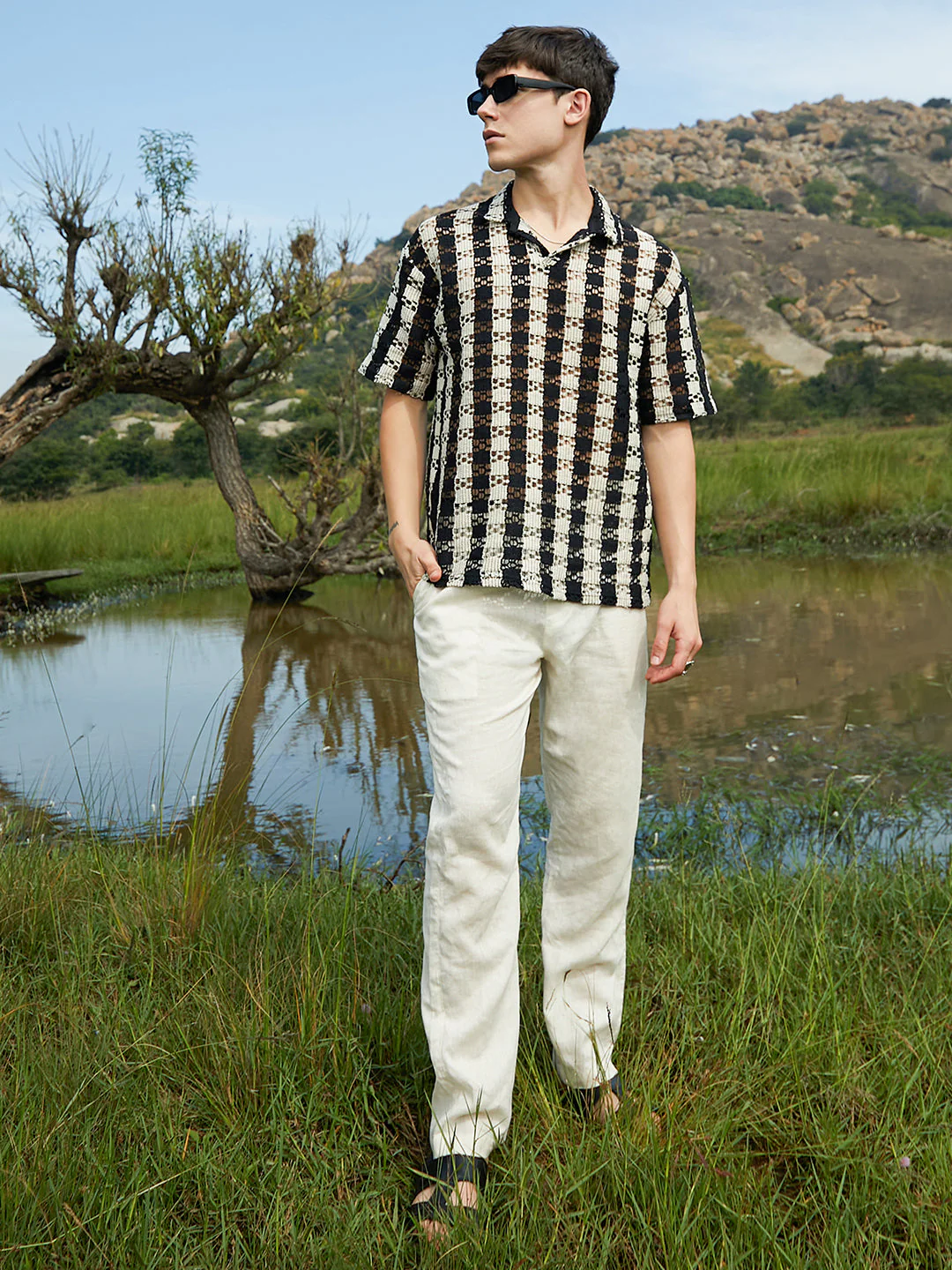 Track-Stripe Oversized Polo T-Shirt - Image 6