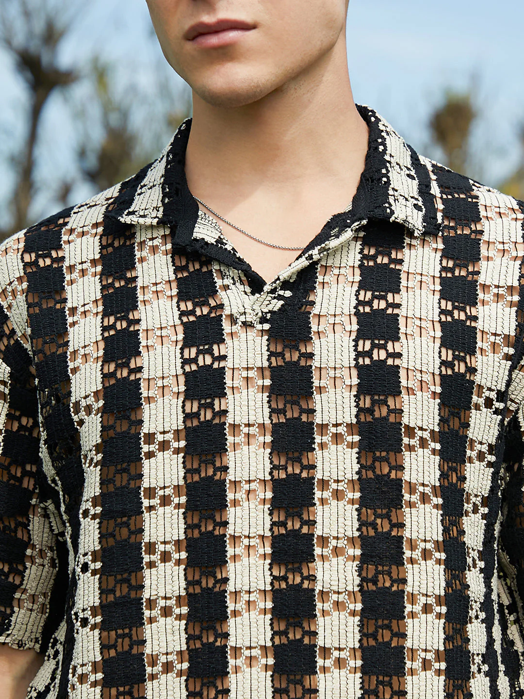 Track-Stripe Oversized Polo T-Shirt - Image 7