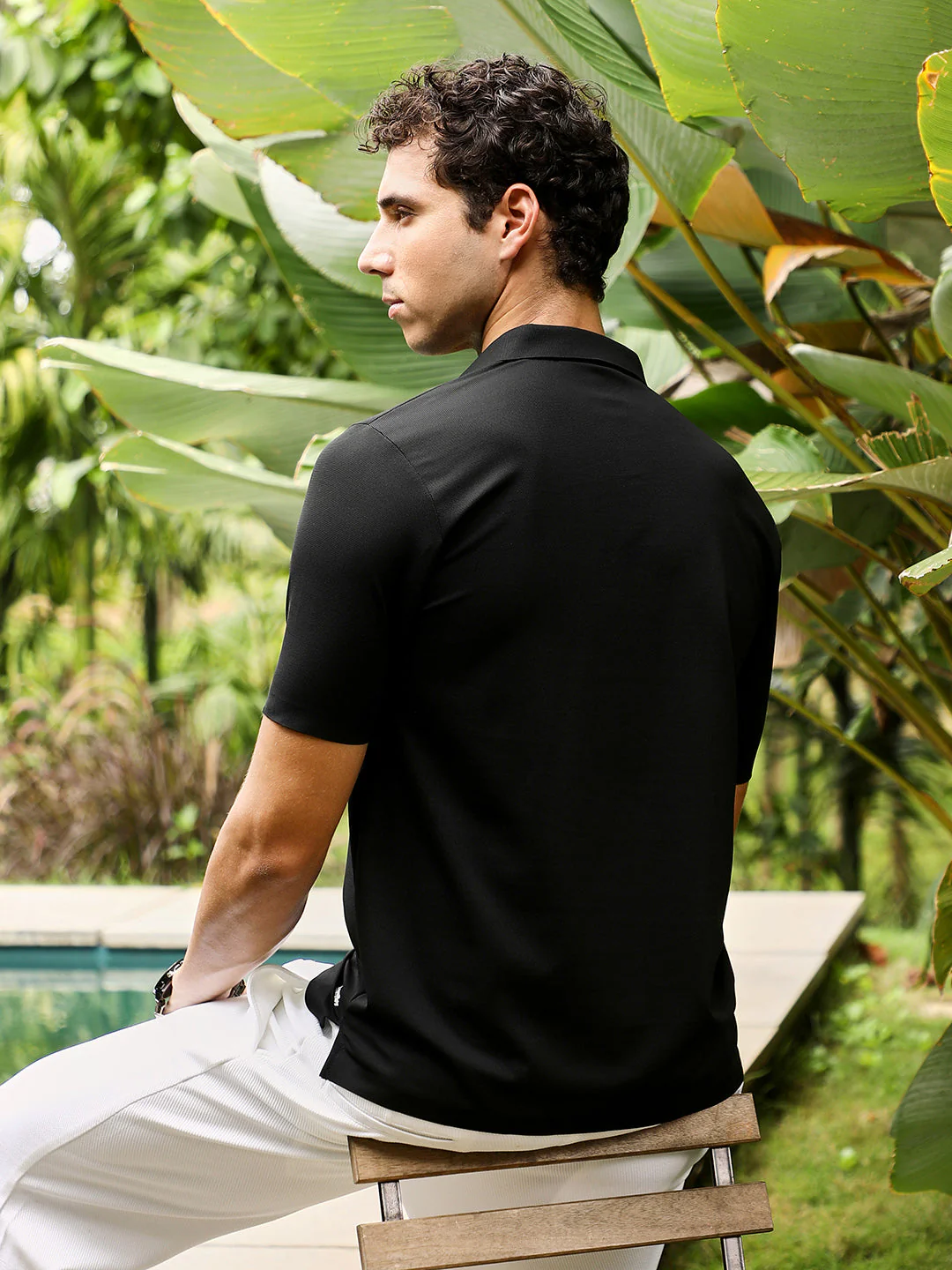Seamless Knit Polo T-Shirt - Image 4
