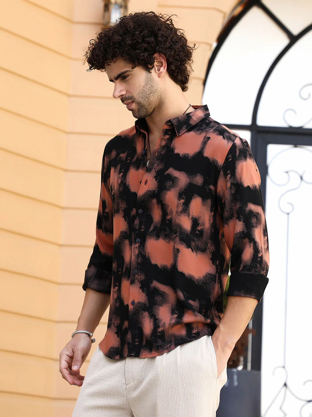 Smudged-Block Regular Shirt - Image 3