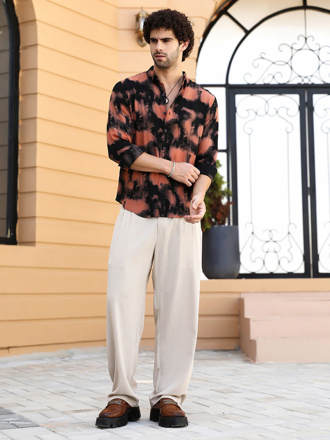 Smudged-Block Regular Shirt - Image 5