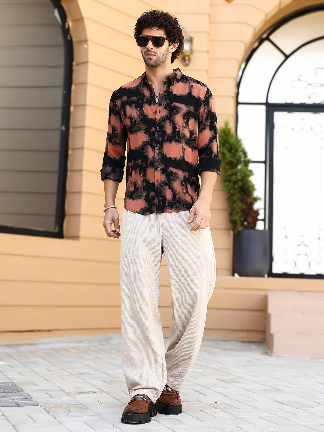 Smudged-Block Regular Shirt - Image 6