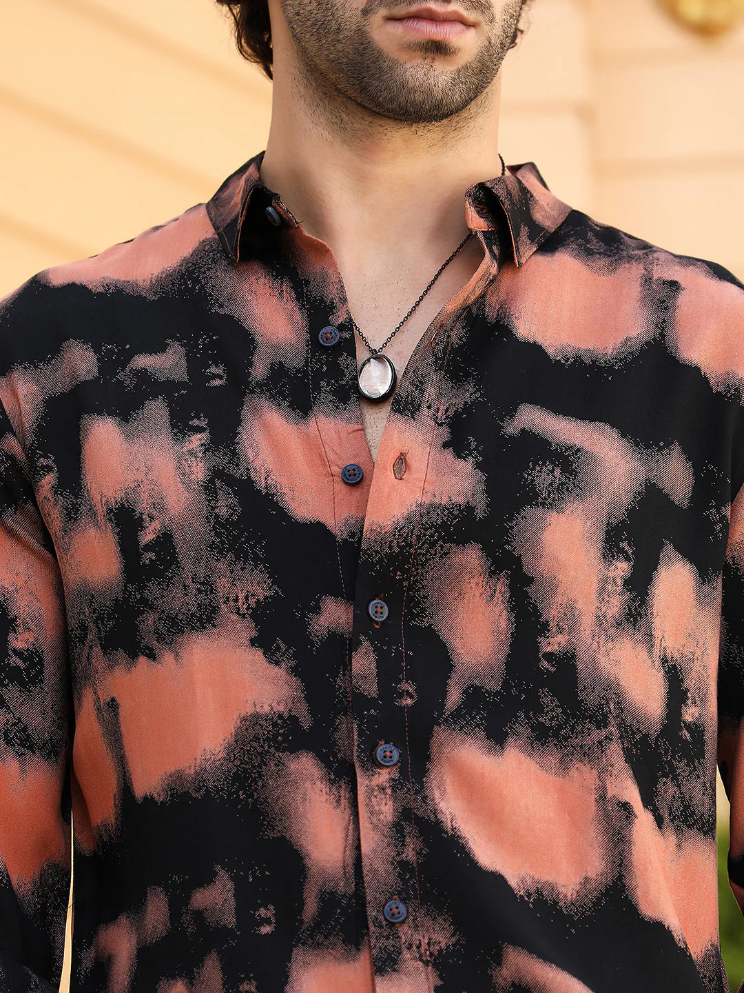 Smudged-Block Regular Shirt - Image 7