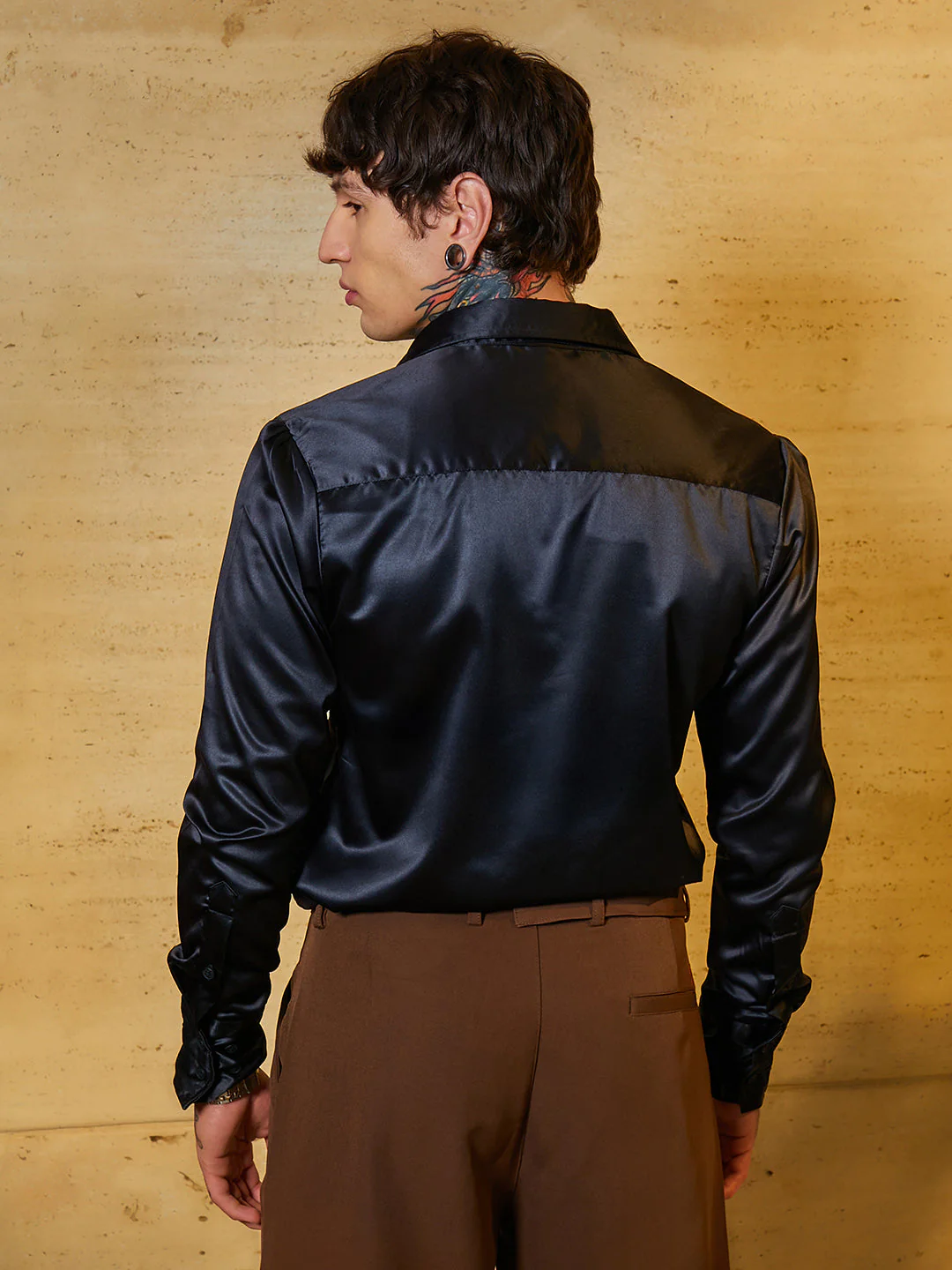 Solid Satin Shirt - Image 4