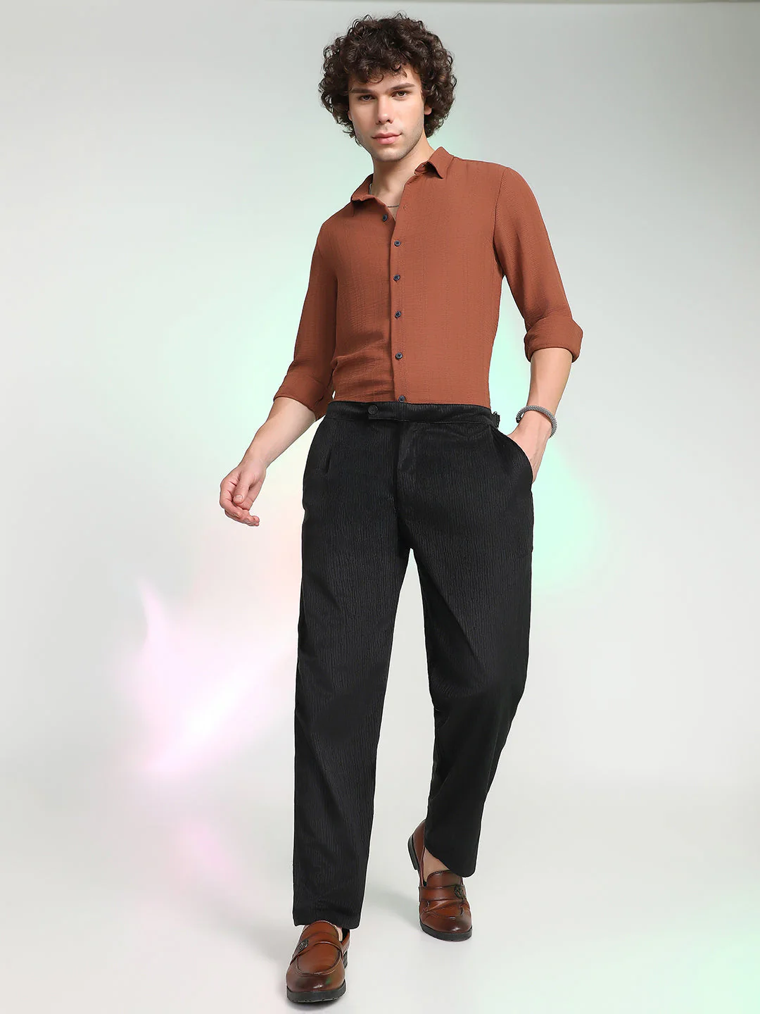Lightweight - Veined Tailored Trousers - Image 5