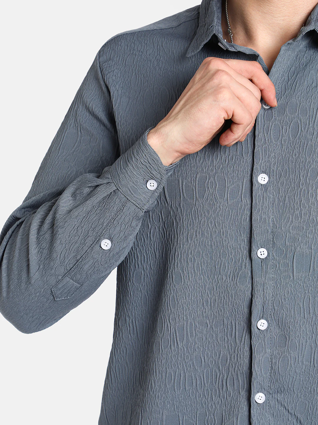 Abstract-Textured Shirt - Image 15