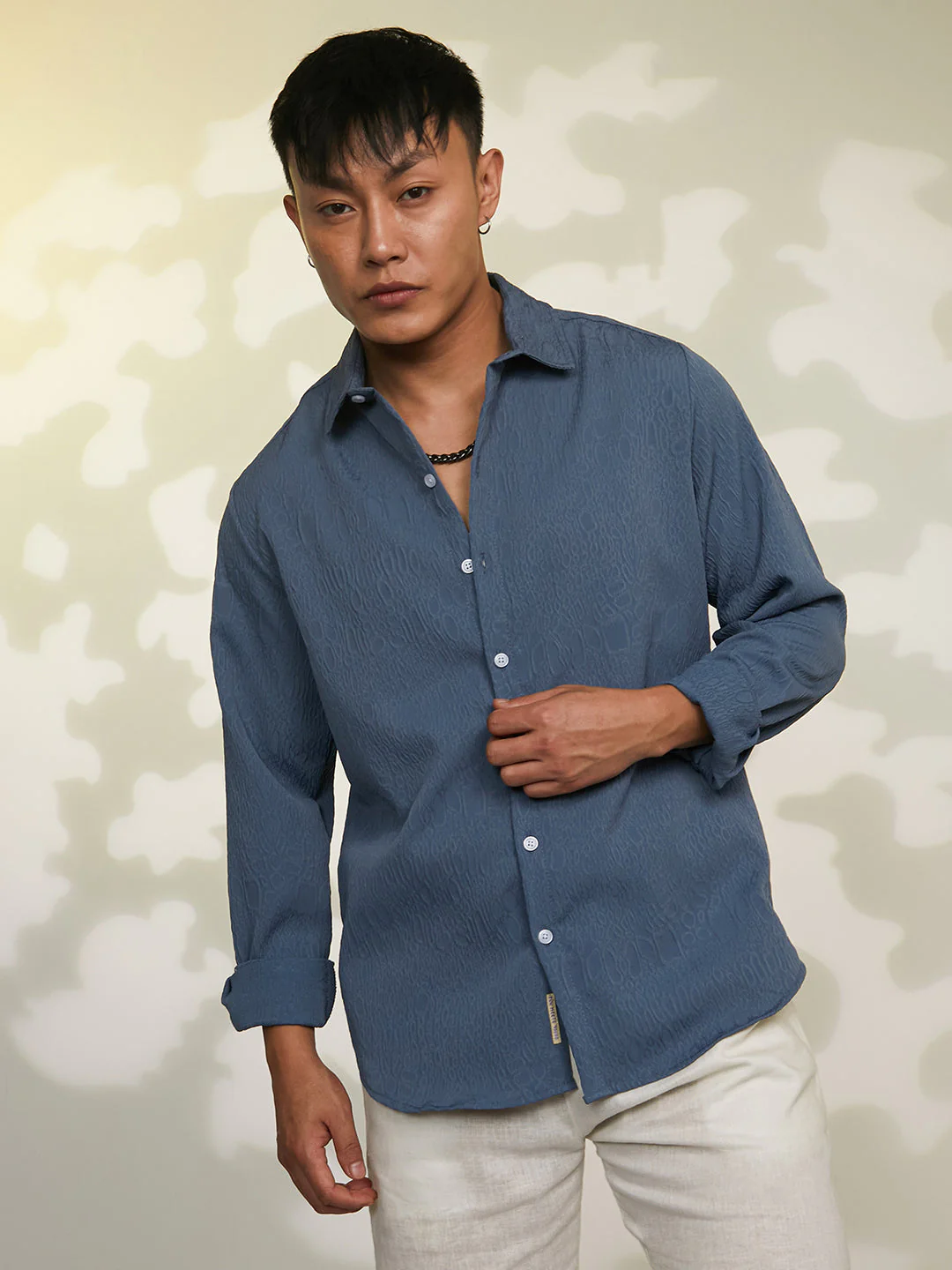 Abstract-Textured Shirt - Image 2