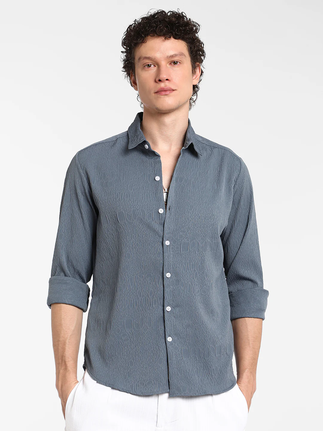 Abstract-Textured Shirt - Image 9