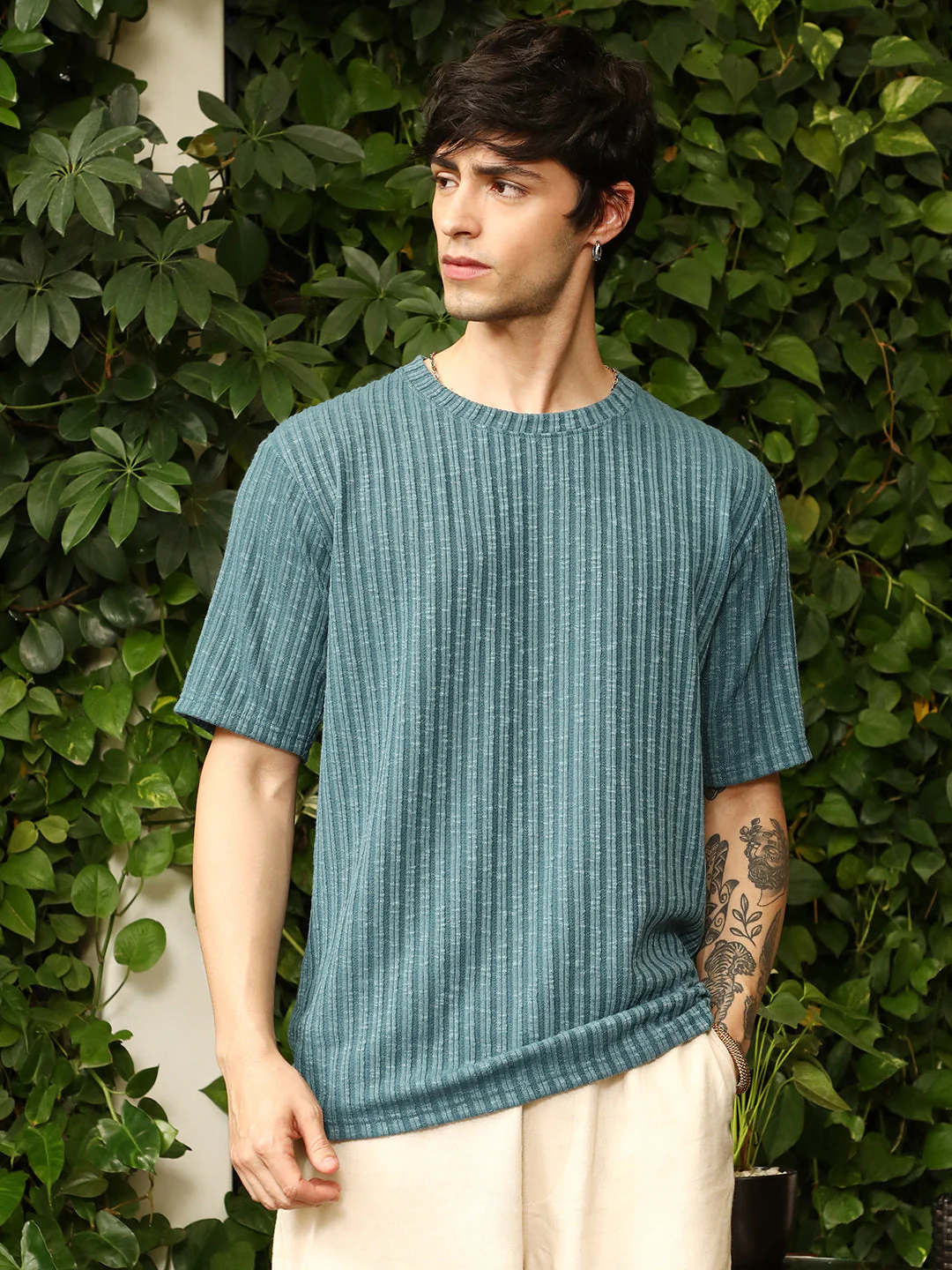 Sugarcane-Ribbed Oversized T-Shirt - Image 2