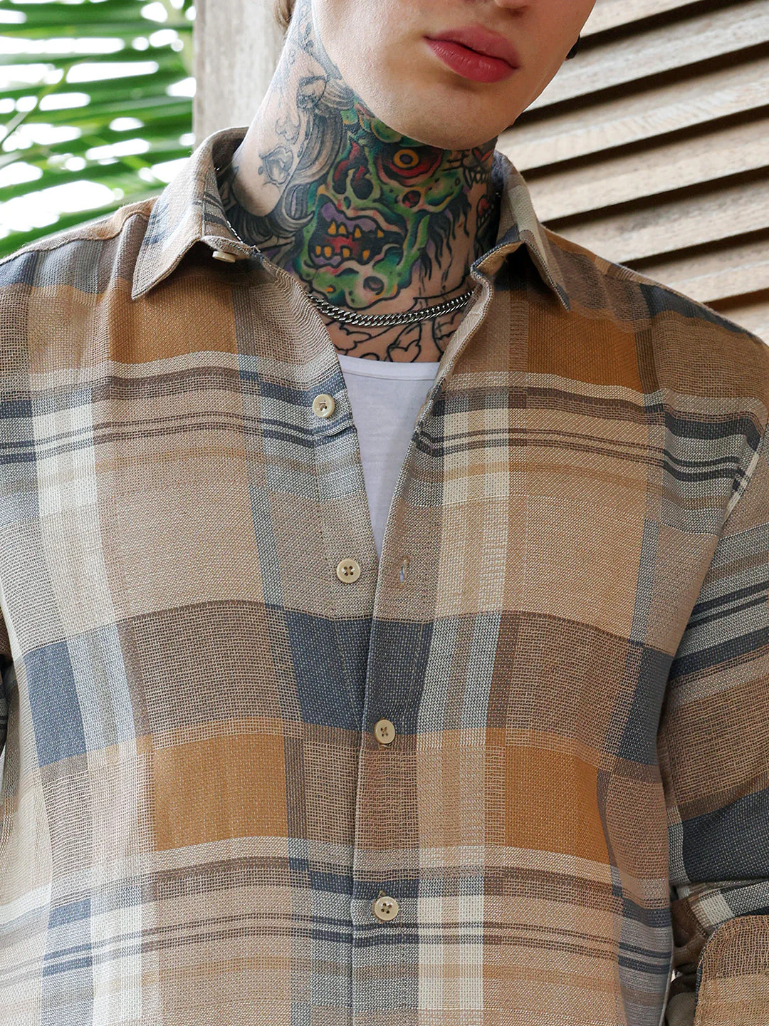 Gradient-Plaid Regular Shirt - Image 7