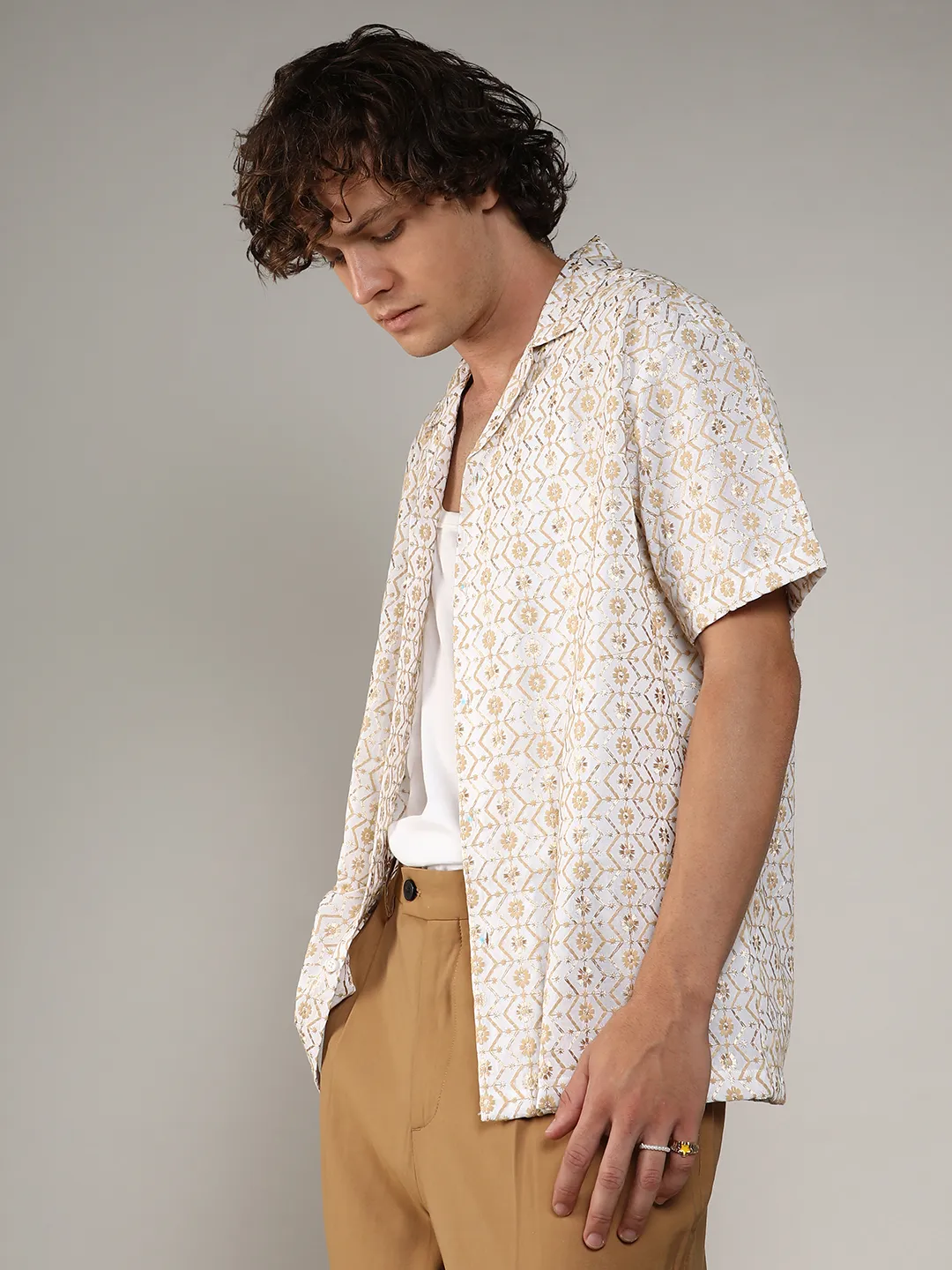 Embroidered Geometric Shirt - Image 7