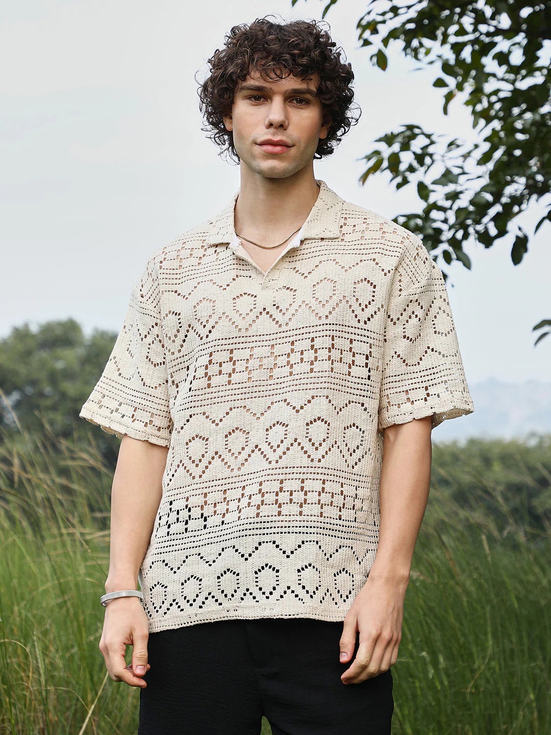 Bohemian Oversized Polo T-Shirt - Image 2