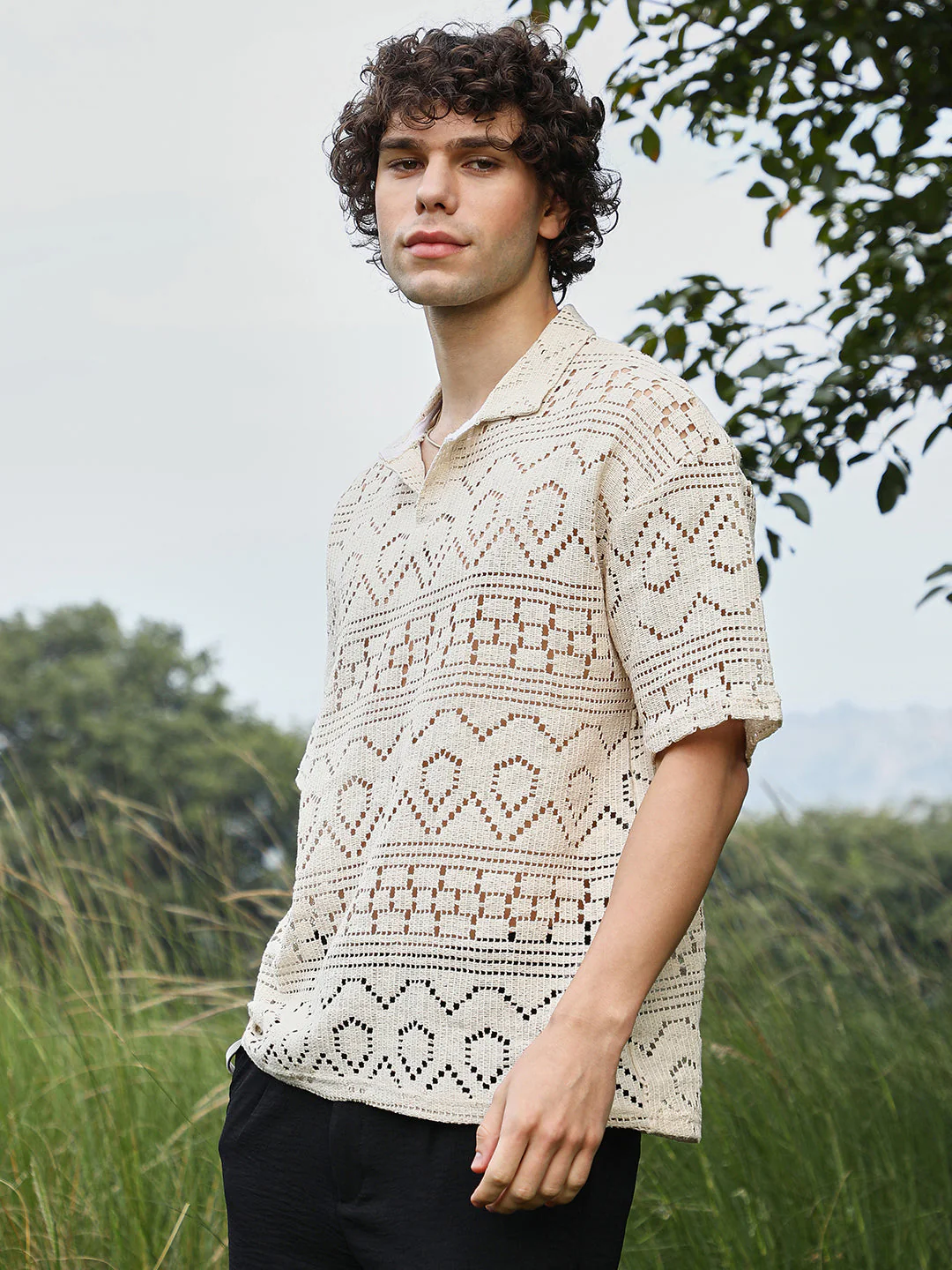 Bohemian Oversized Polo T-Shirt - Image 3