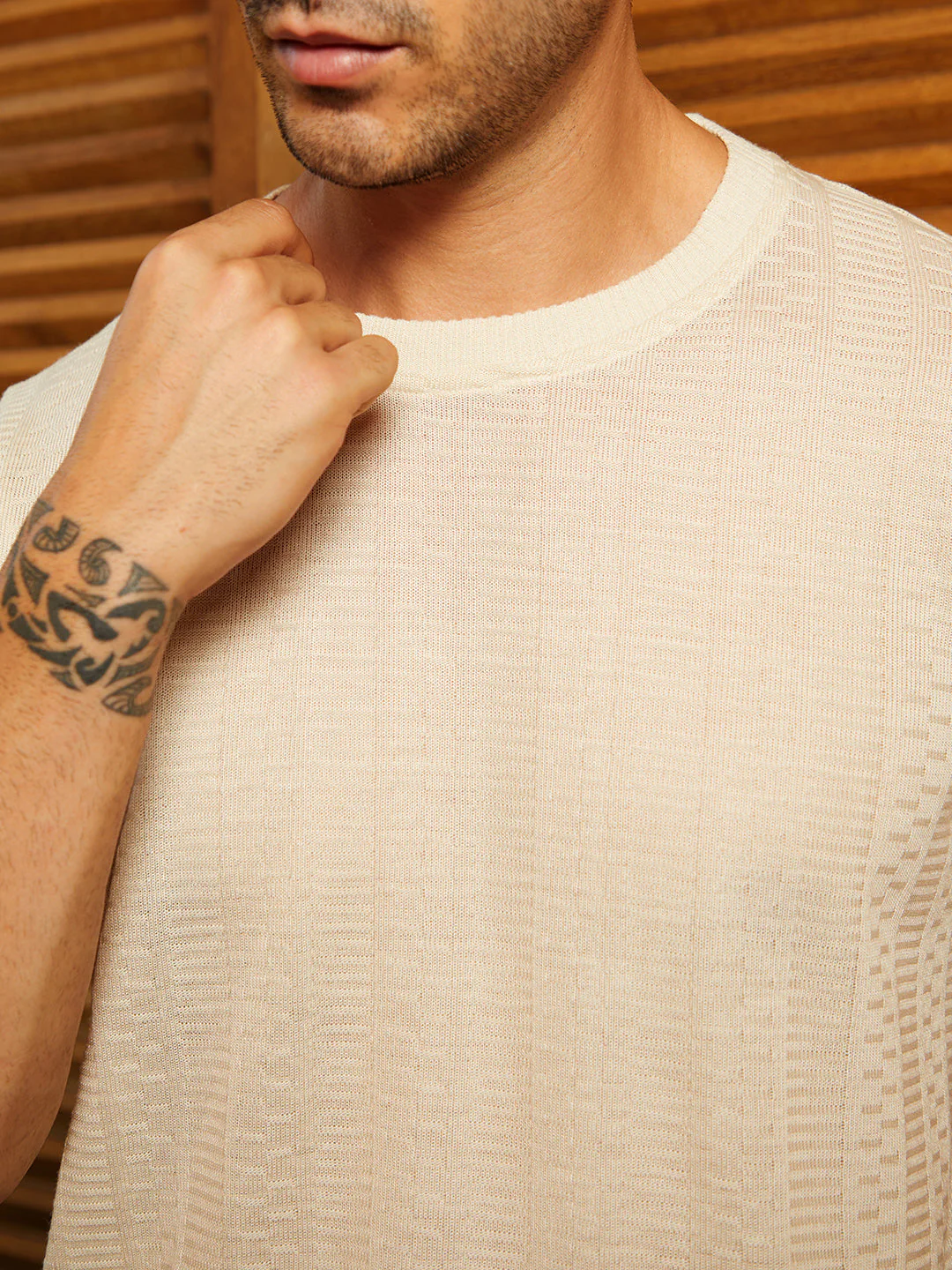 Dash-Ribbed T-Shirt - Image 7