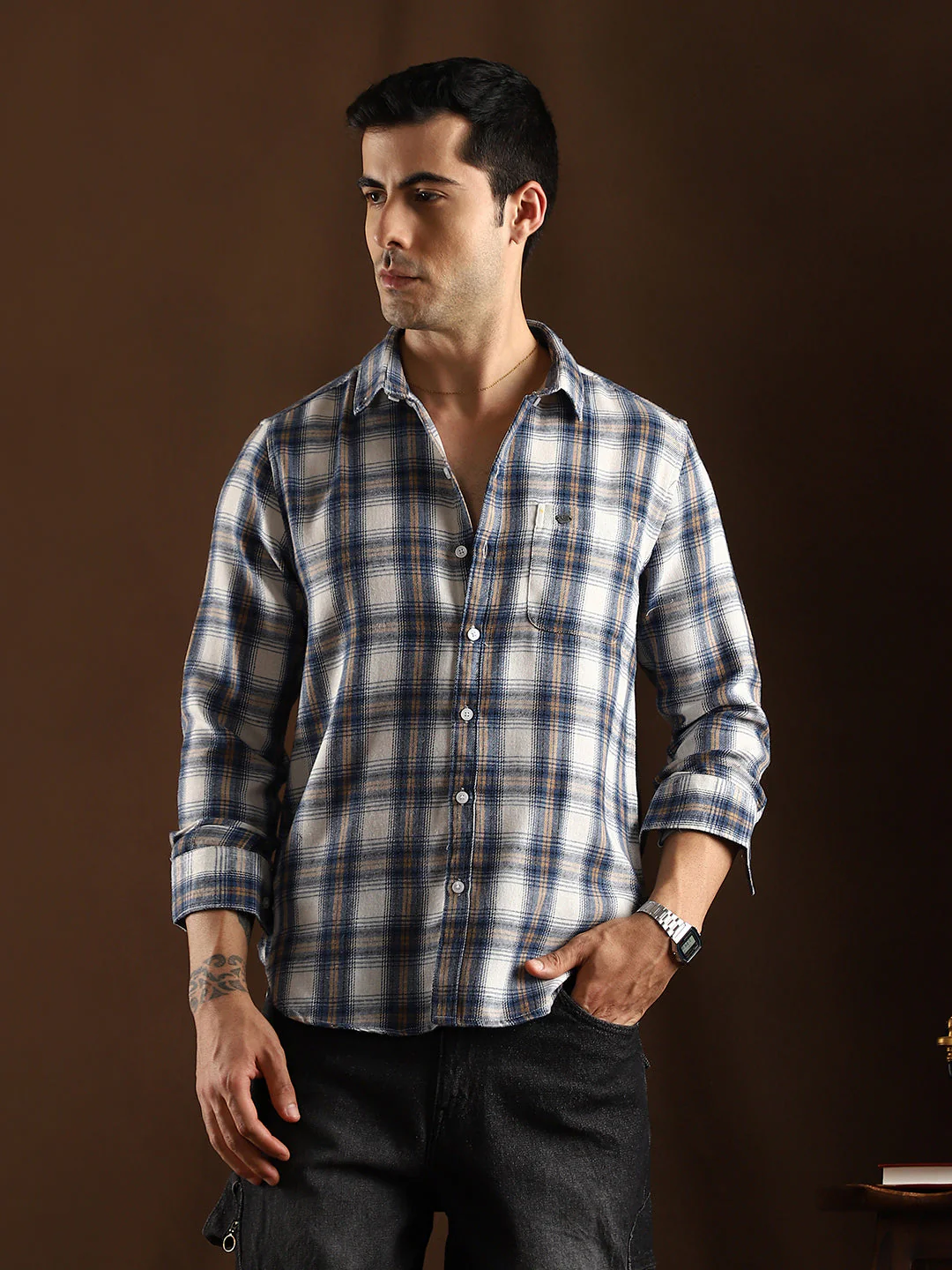 Gradient-Check Regular Shirt - Image 3