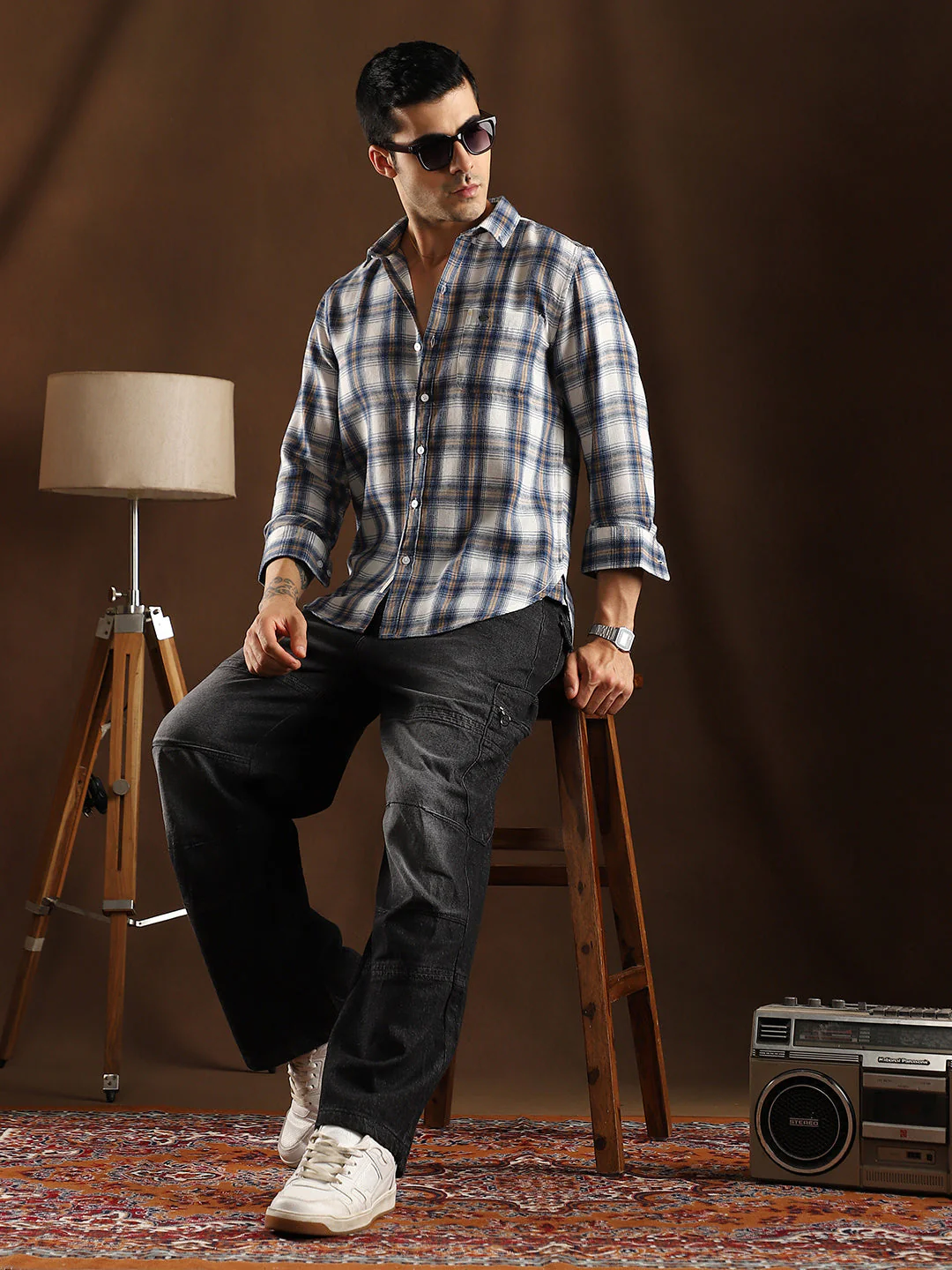 Gradient-Check Regular Shirt - Image 6