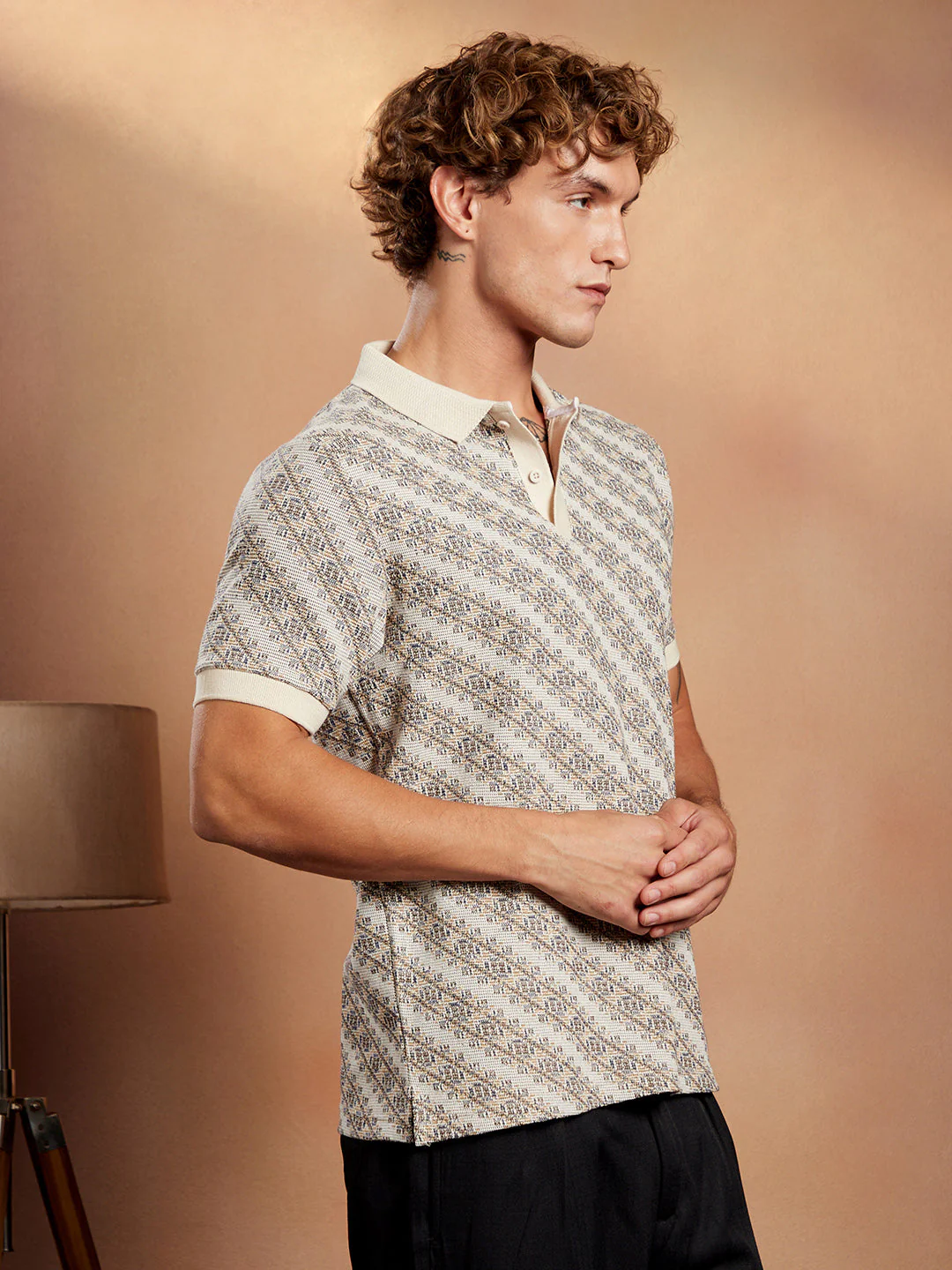 Flora-Slant Polo T-Shirt - Image 3