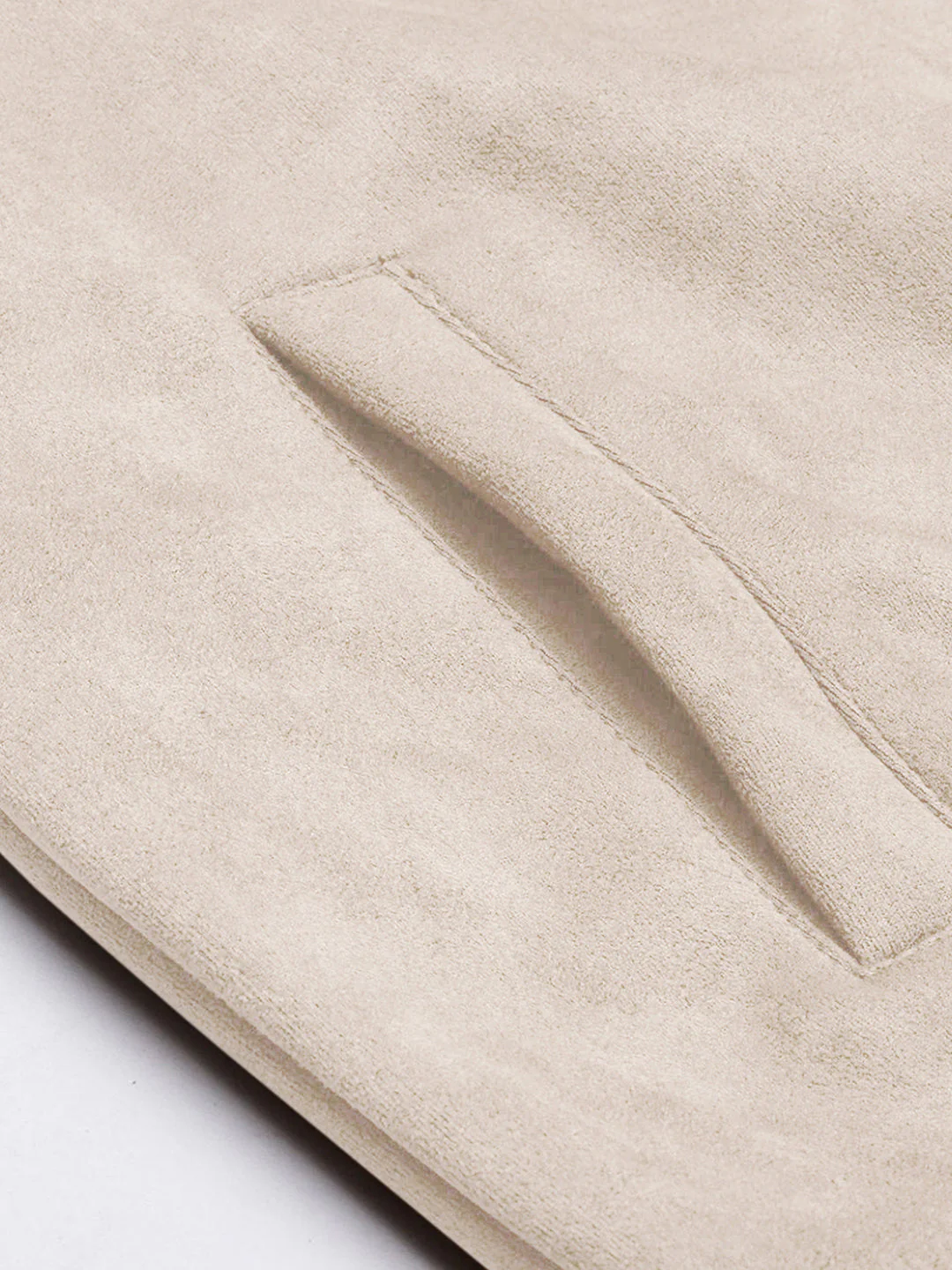 Fur-Lined Suede Bomber Jacket - Image 7