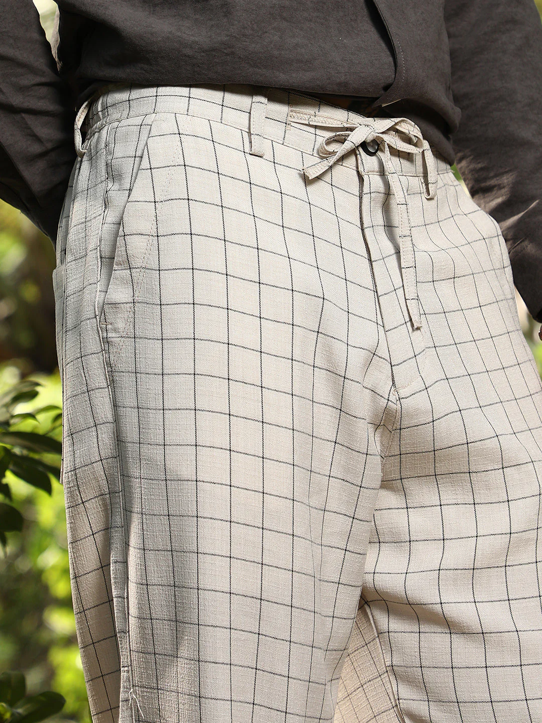 Lightweight - Graph-Check Casual Trousers - Image 7
