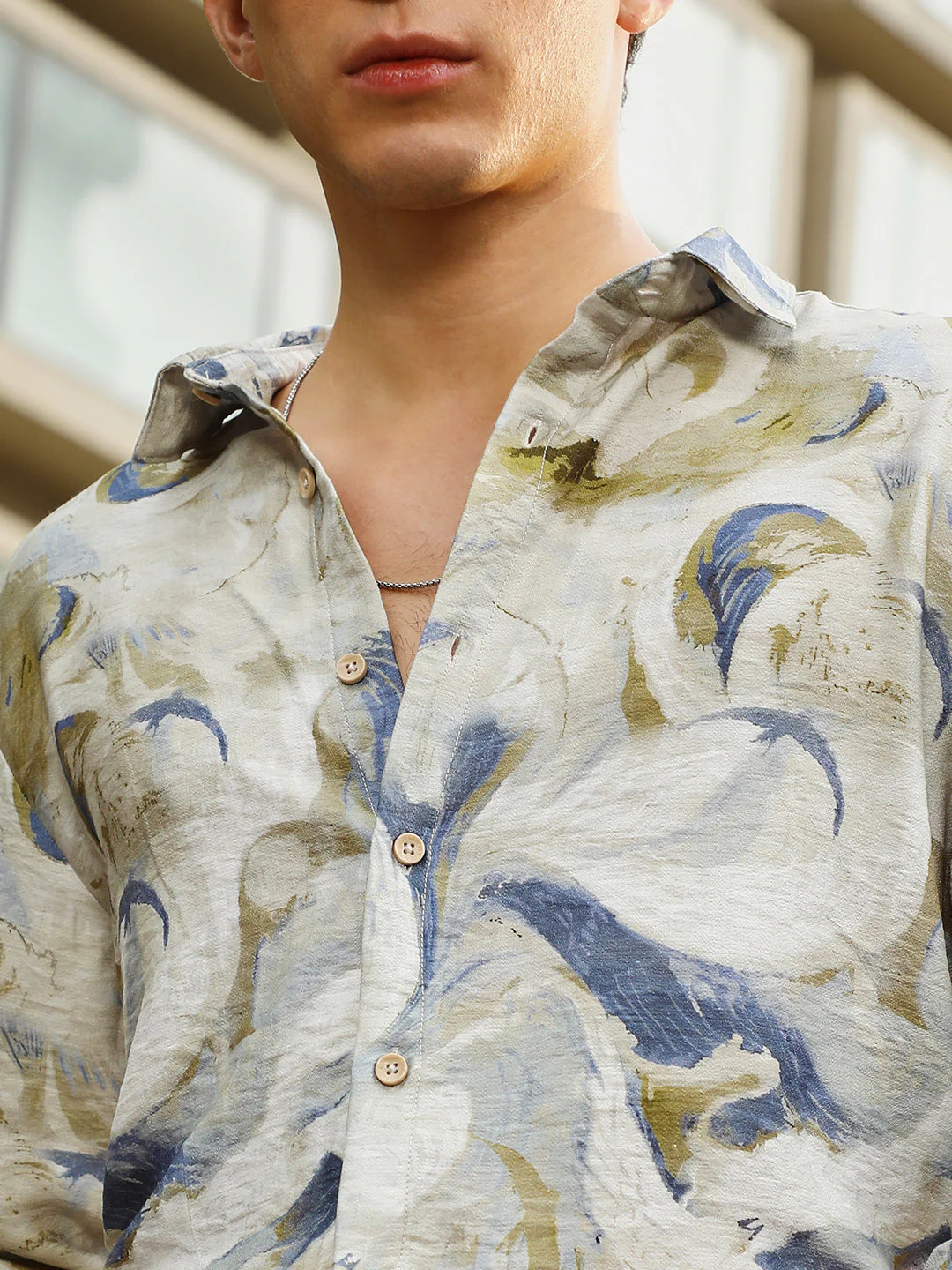 Waterbrush-Imprint Dobby Shirt - Image 7