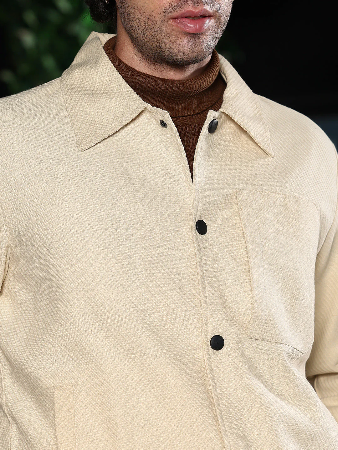 Lined-Jacquard Utility Bomber Jacket - Image 7