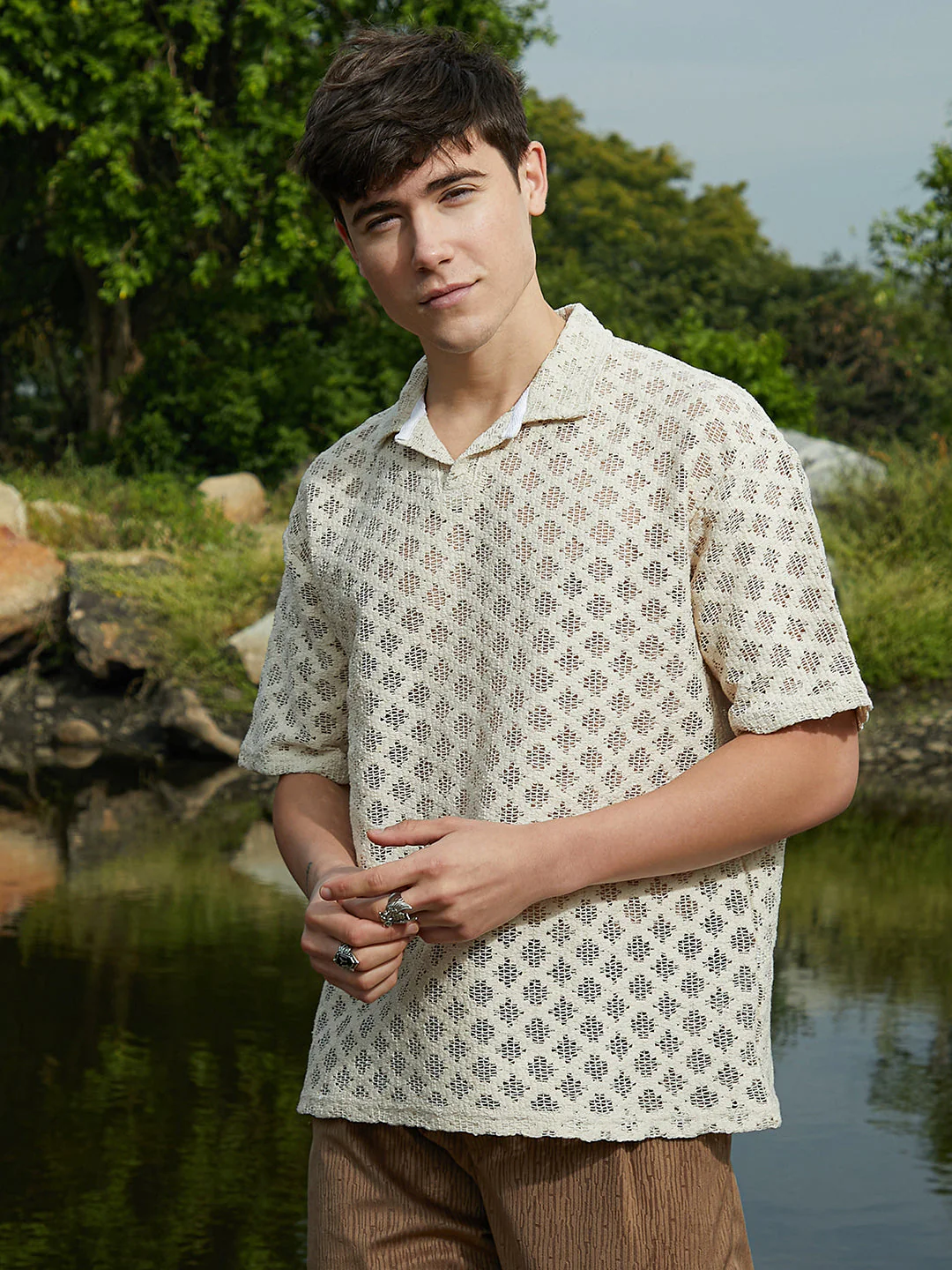Oblique Oversized Polo T-Shirt - Image 3