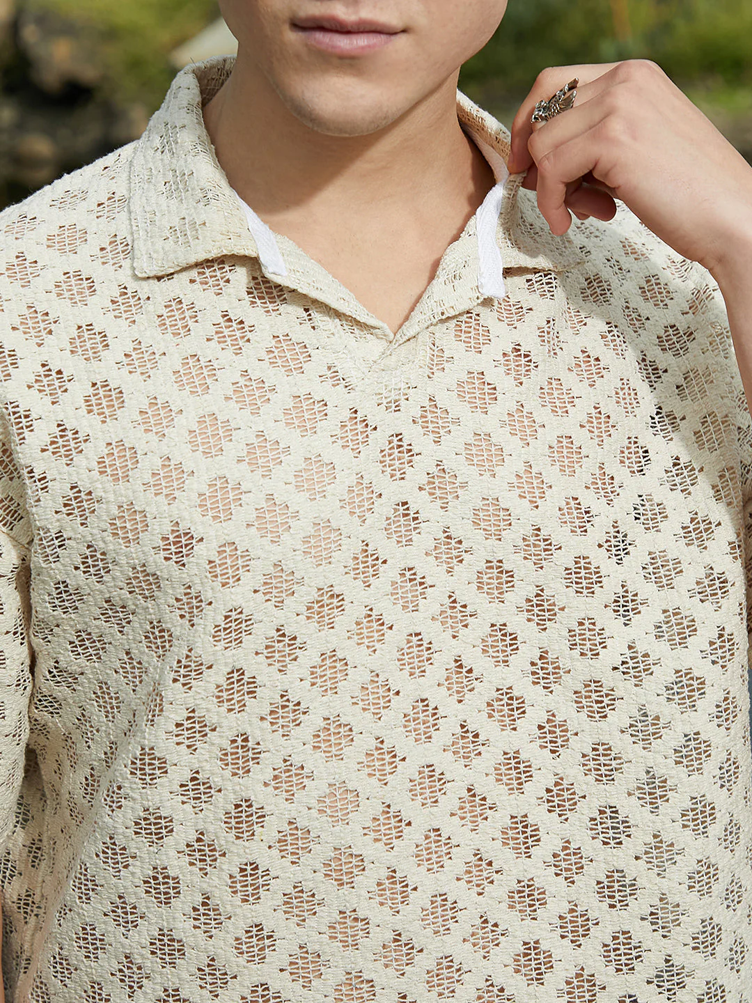 Oblique Oversized Polo T-Shirt - Image 7