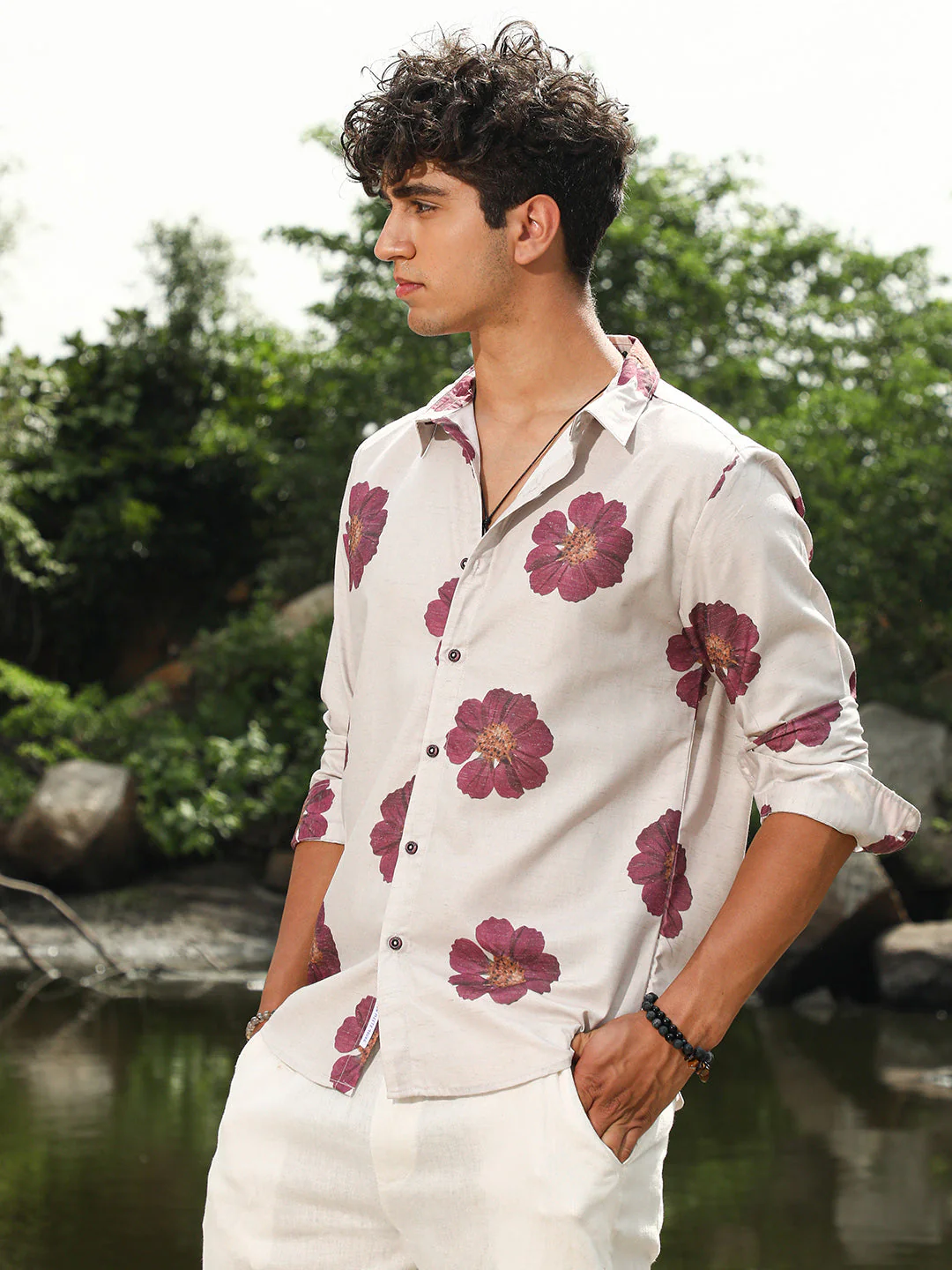 Blooming Flora Imprint Shirt - Image 3