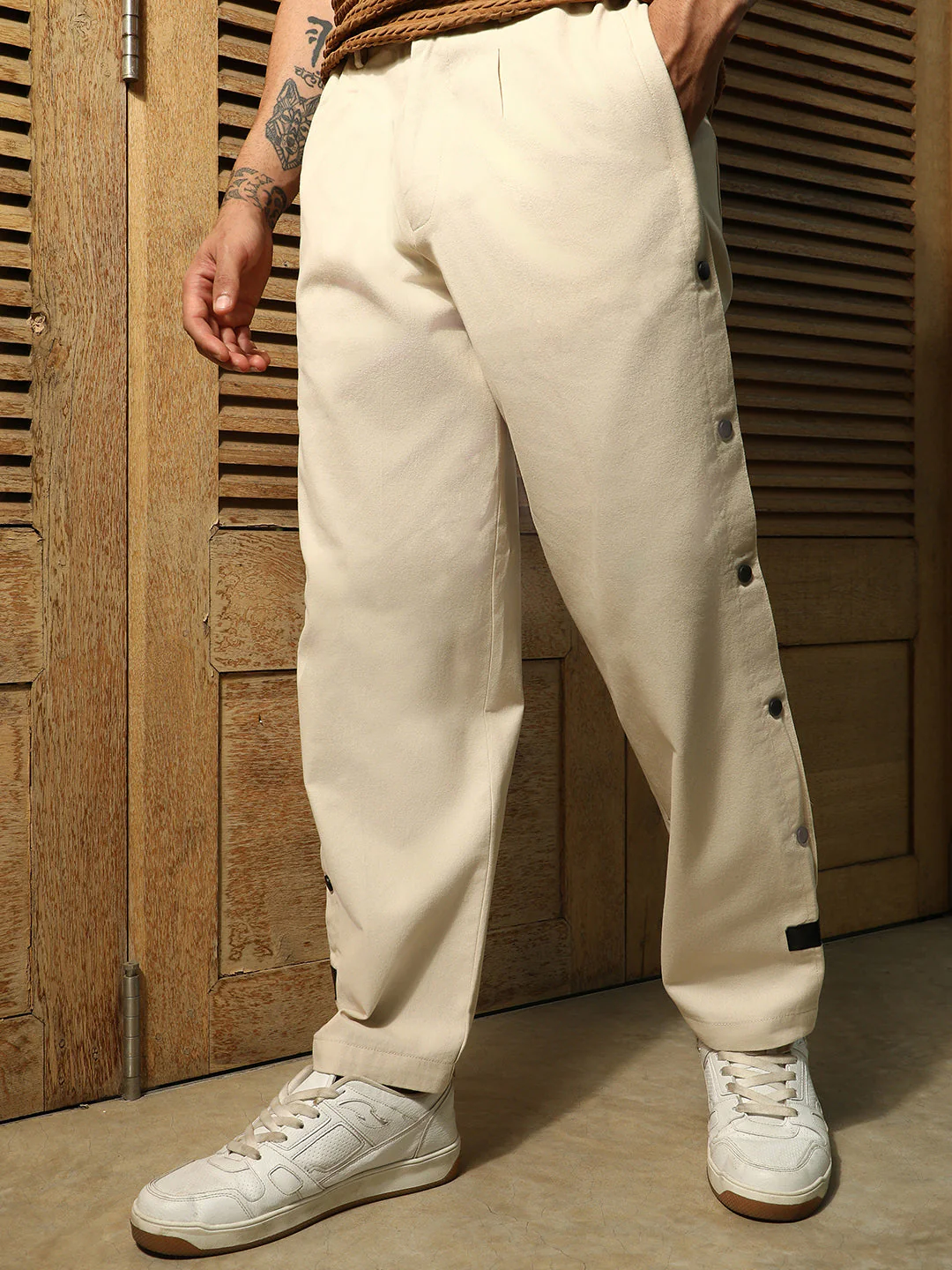 Side-Snap Straight Trousers - Image 3