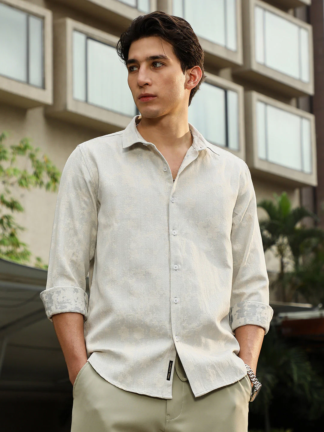 Splash-Jacquard Shirt - Image 2