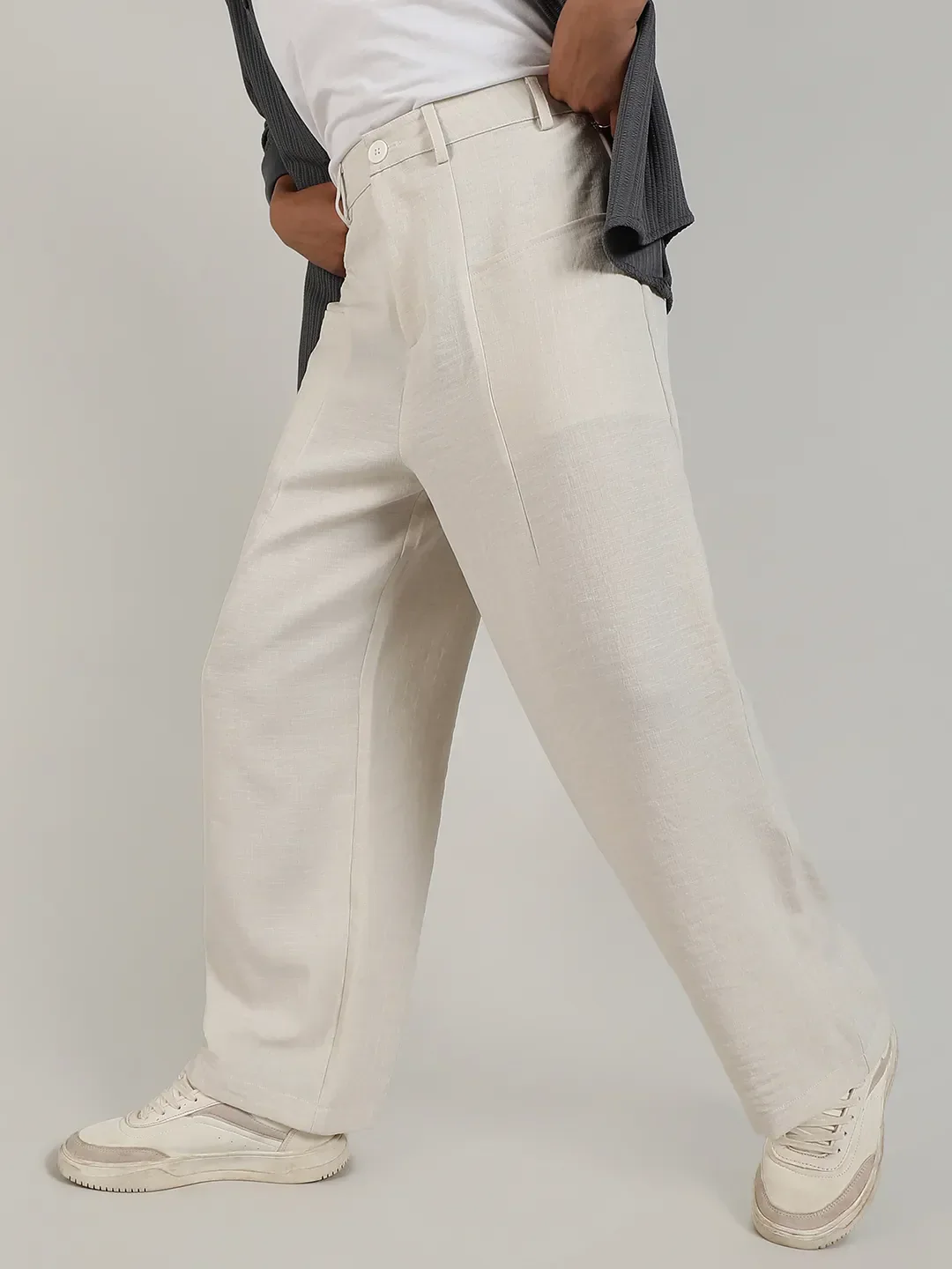 Lightweight - Tailored Linen-Blend Trousers - Image 3