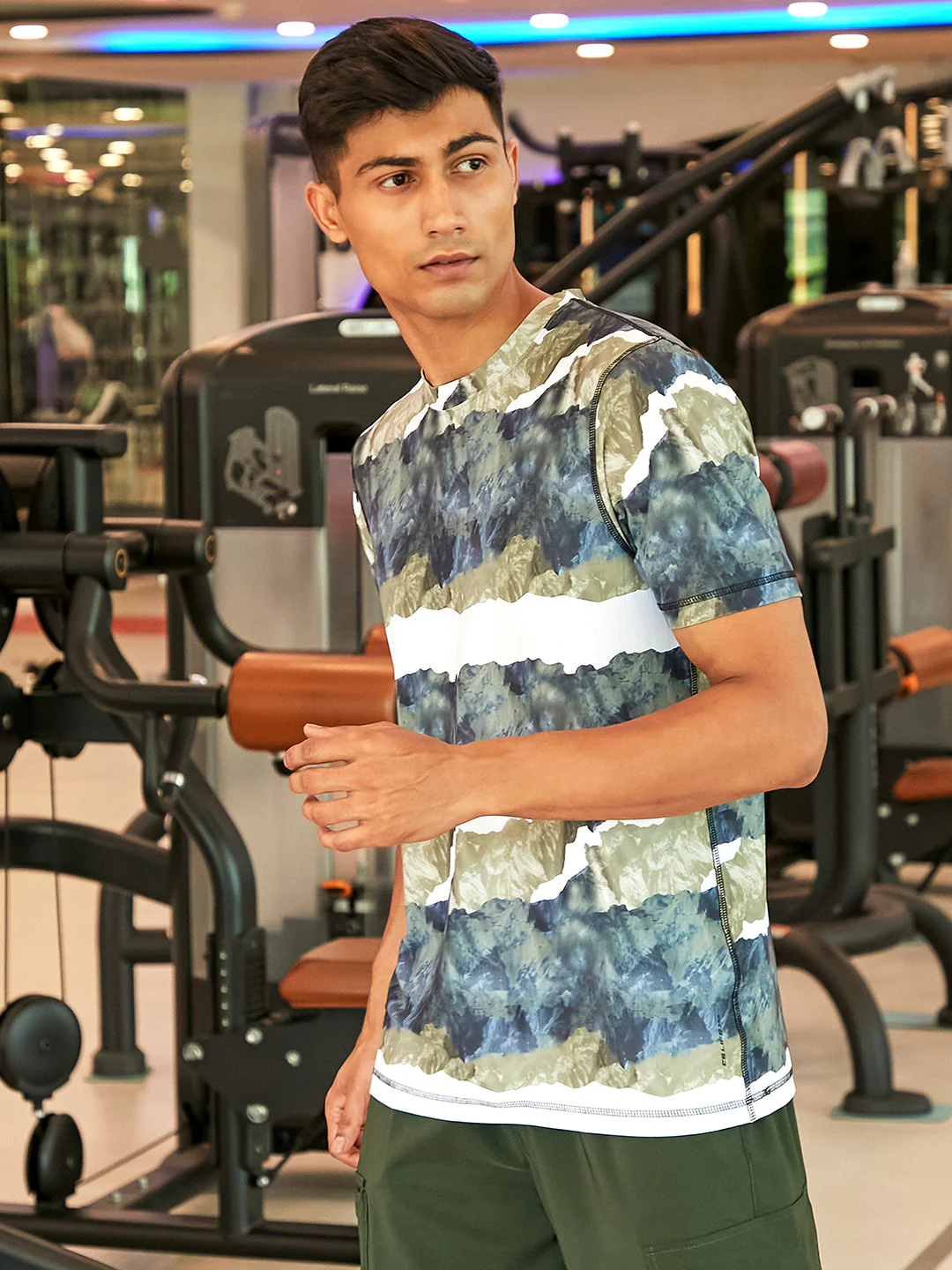 Horizontal Abstract Activewear T-Shirt - Image 3