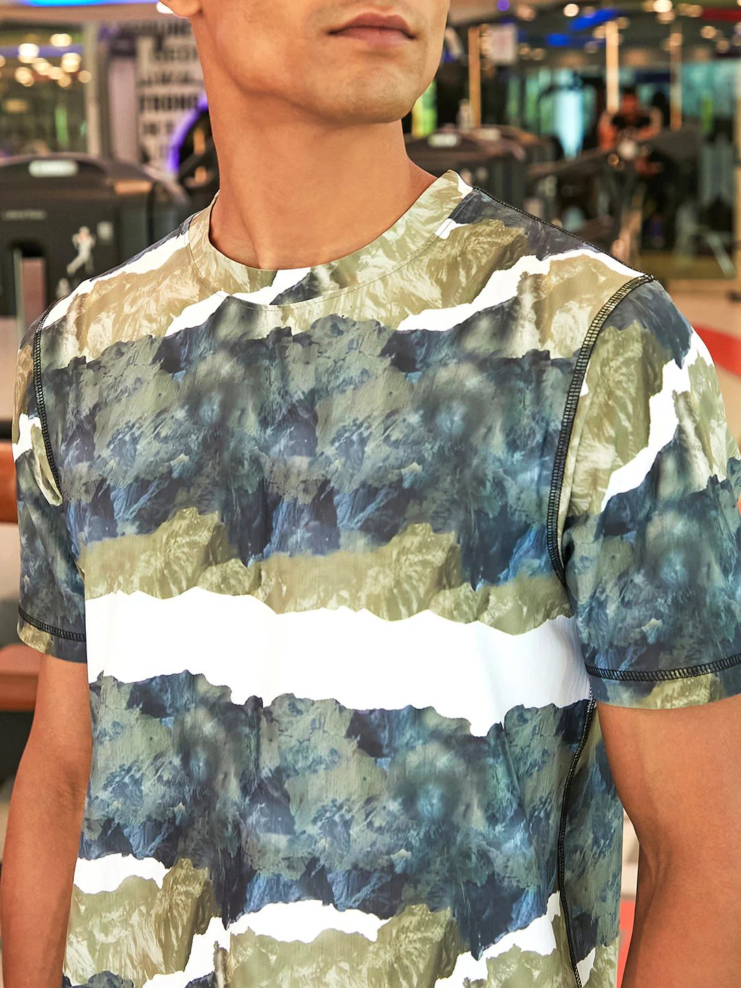 Horizontal Abstract Activewear T-Shirt - Image 7
