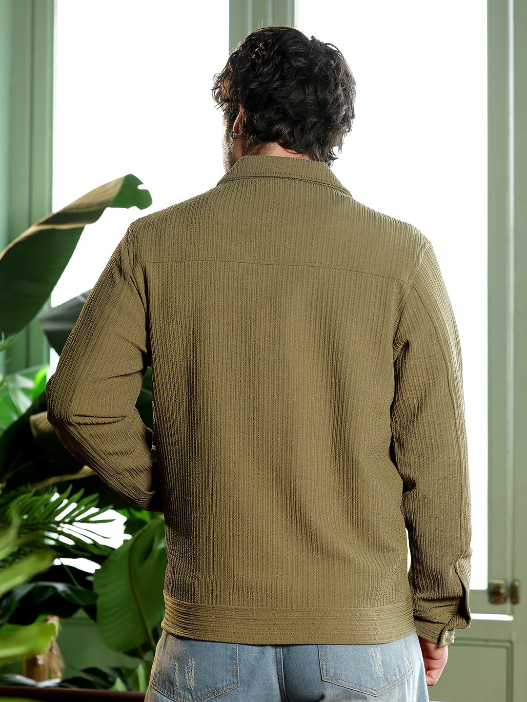 Crease-Tactile Panelled Jacket - Image 4