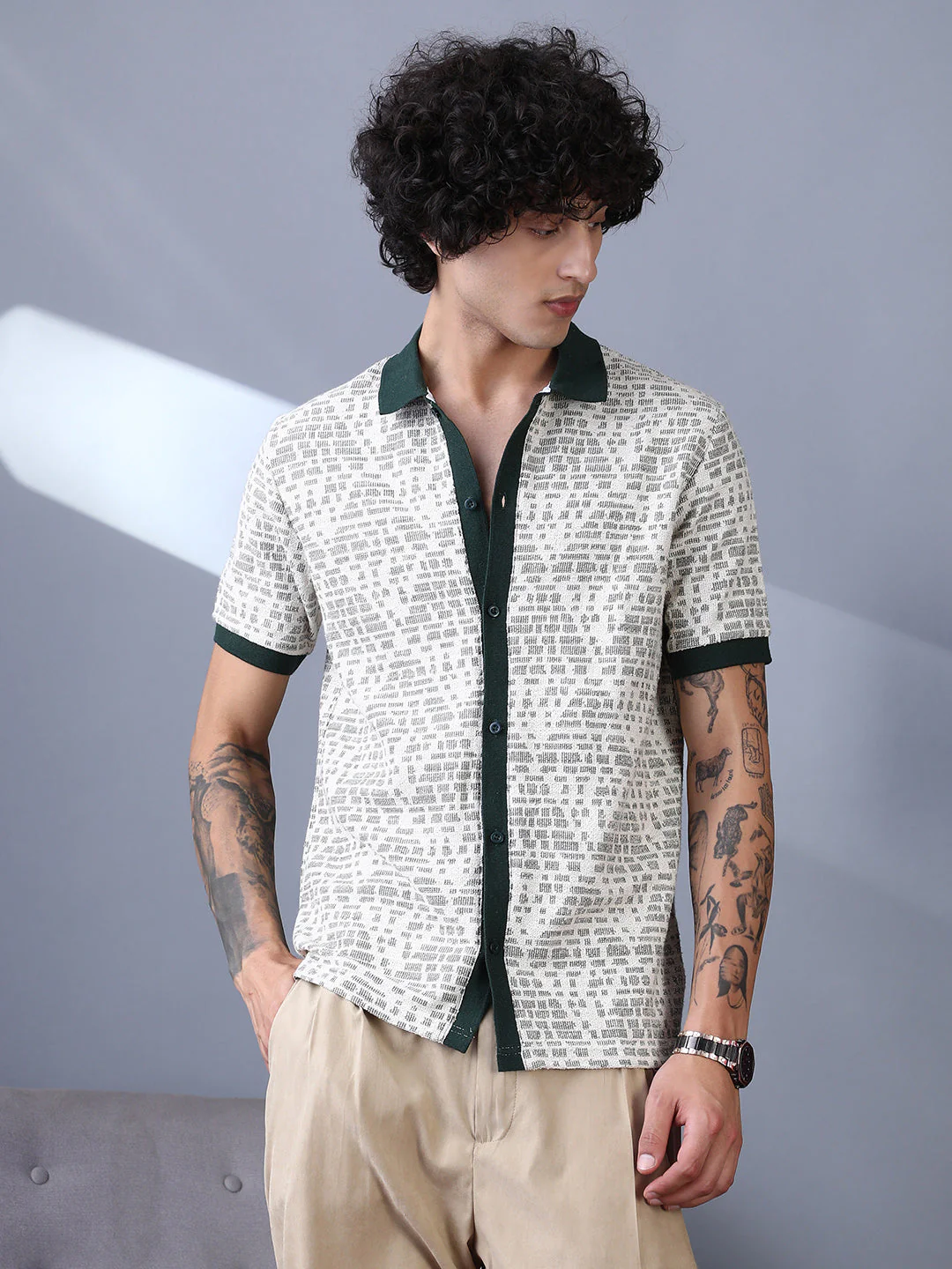 Geometrix-Knit Polo Shirt - Image 2