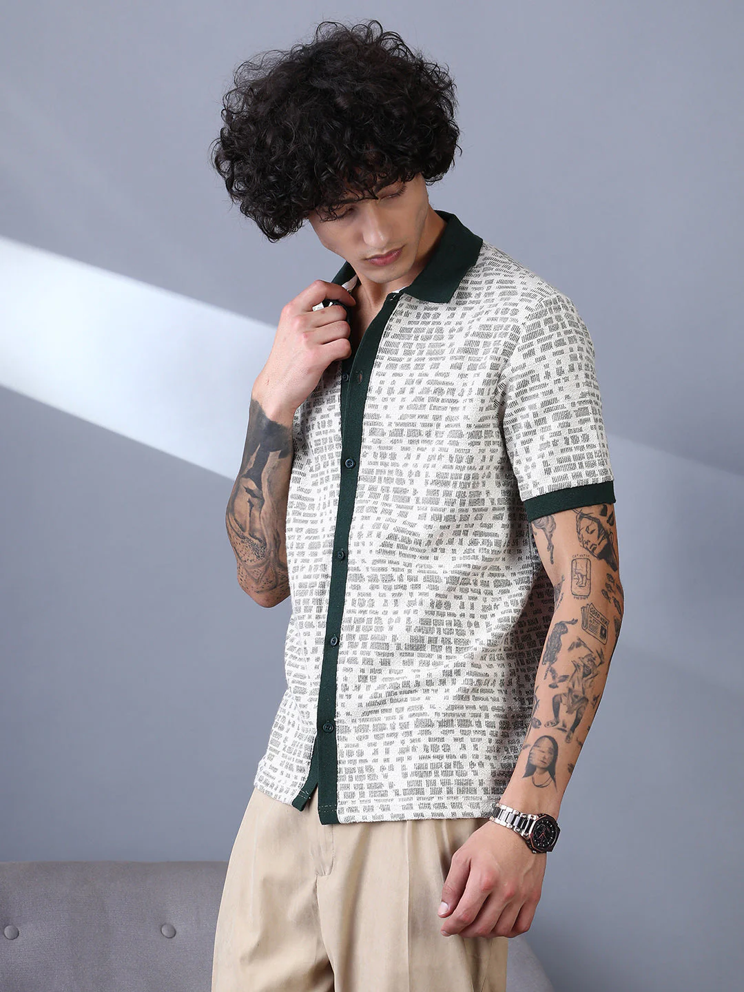 Geometrix-Knit Polo Shirt - Image 3